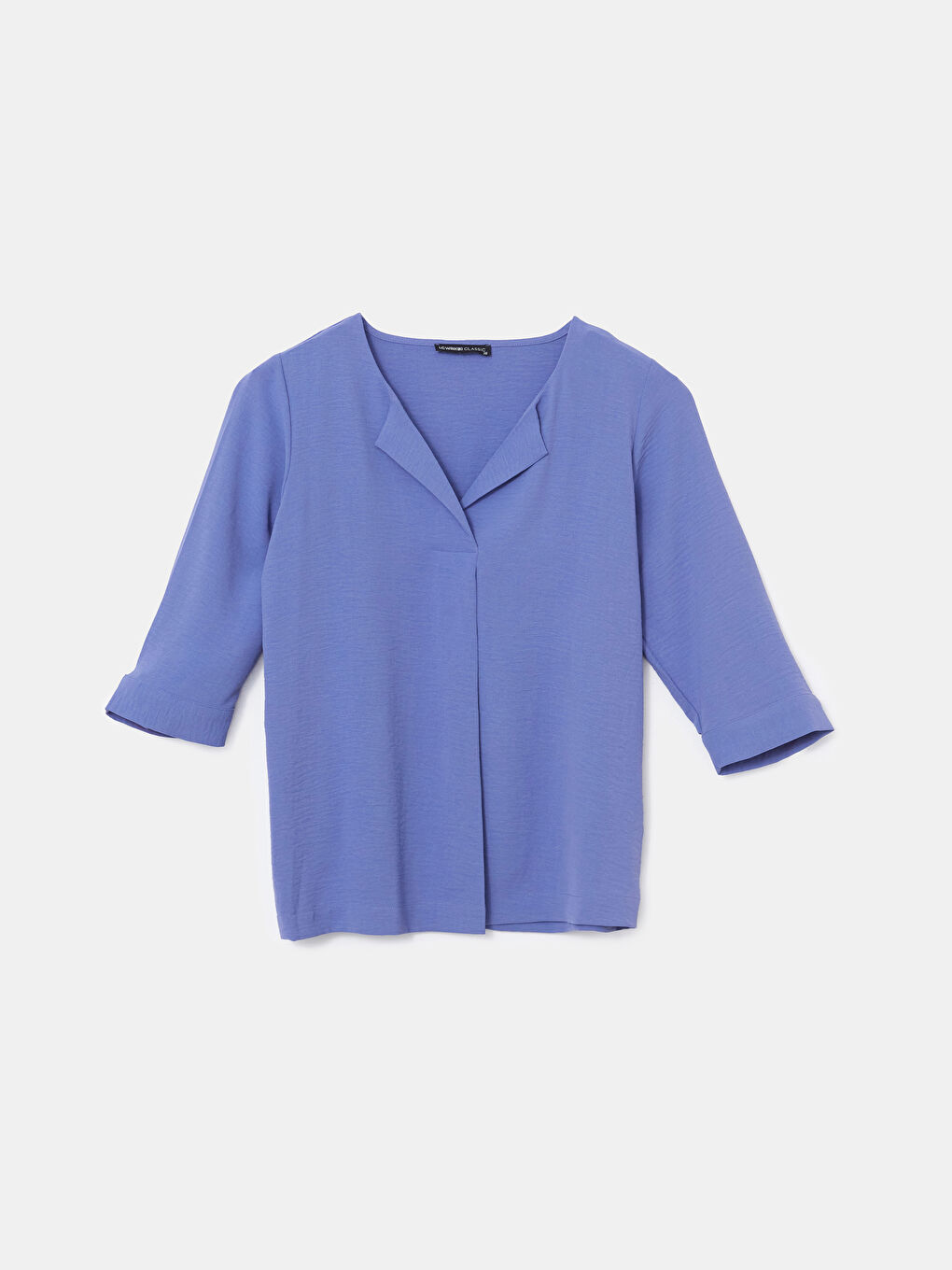 Double Breasted Collar Women's Blouse-4