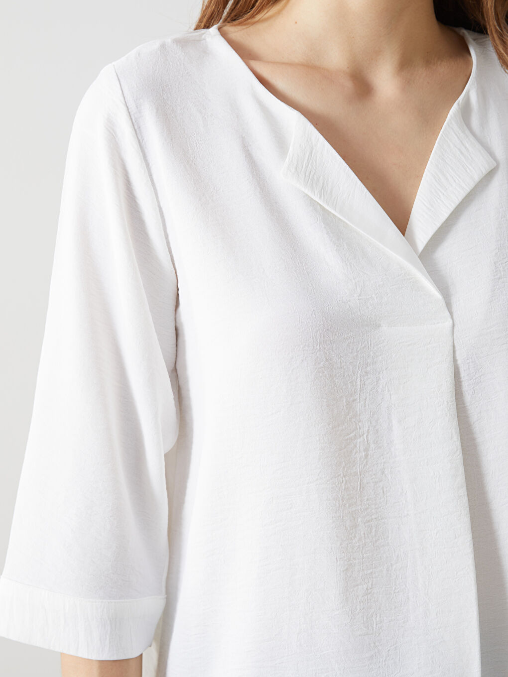 Double Breasted Collar Women's Blouse-2