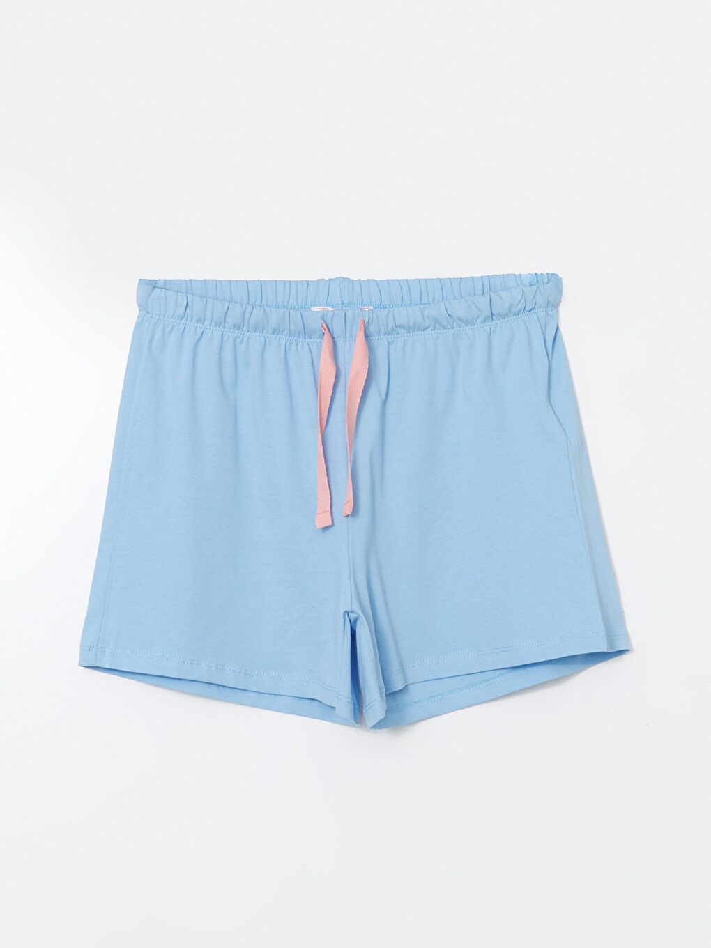 Lila Beli Lastikli Kadın Şort Pijama Altı-1