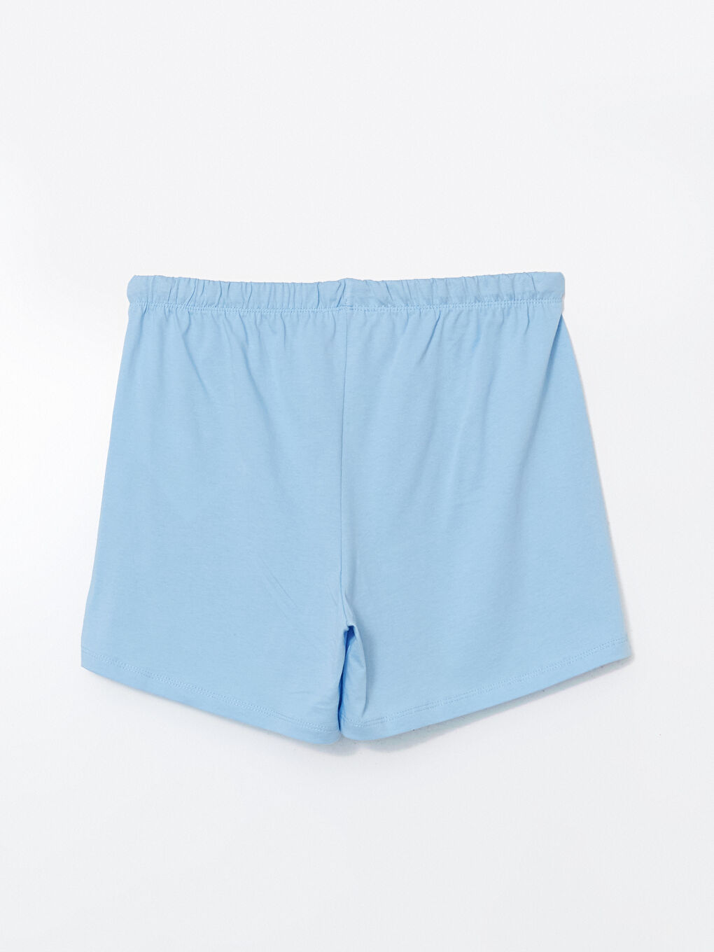 Lila Beli Lastikli Kadın Şort Pijama Altı-2