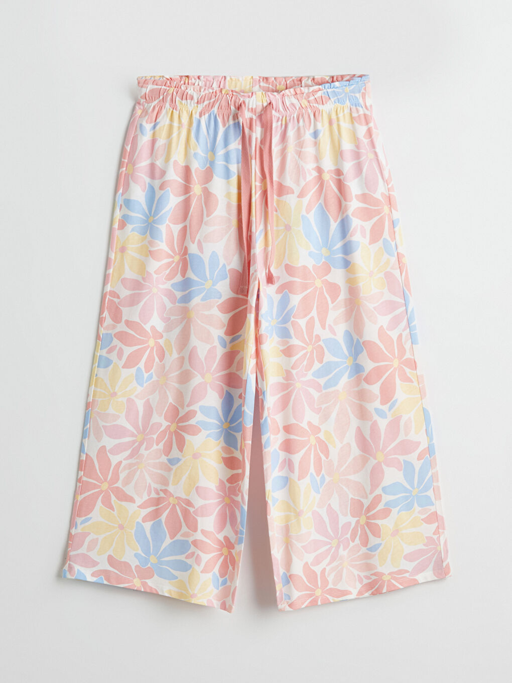 Elasticated Waist Floral Women's Capri Pyjama Bottoms -S5H123Z8-LR8