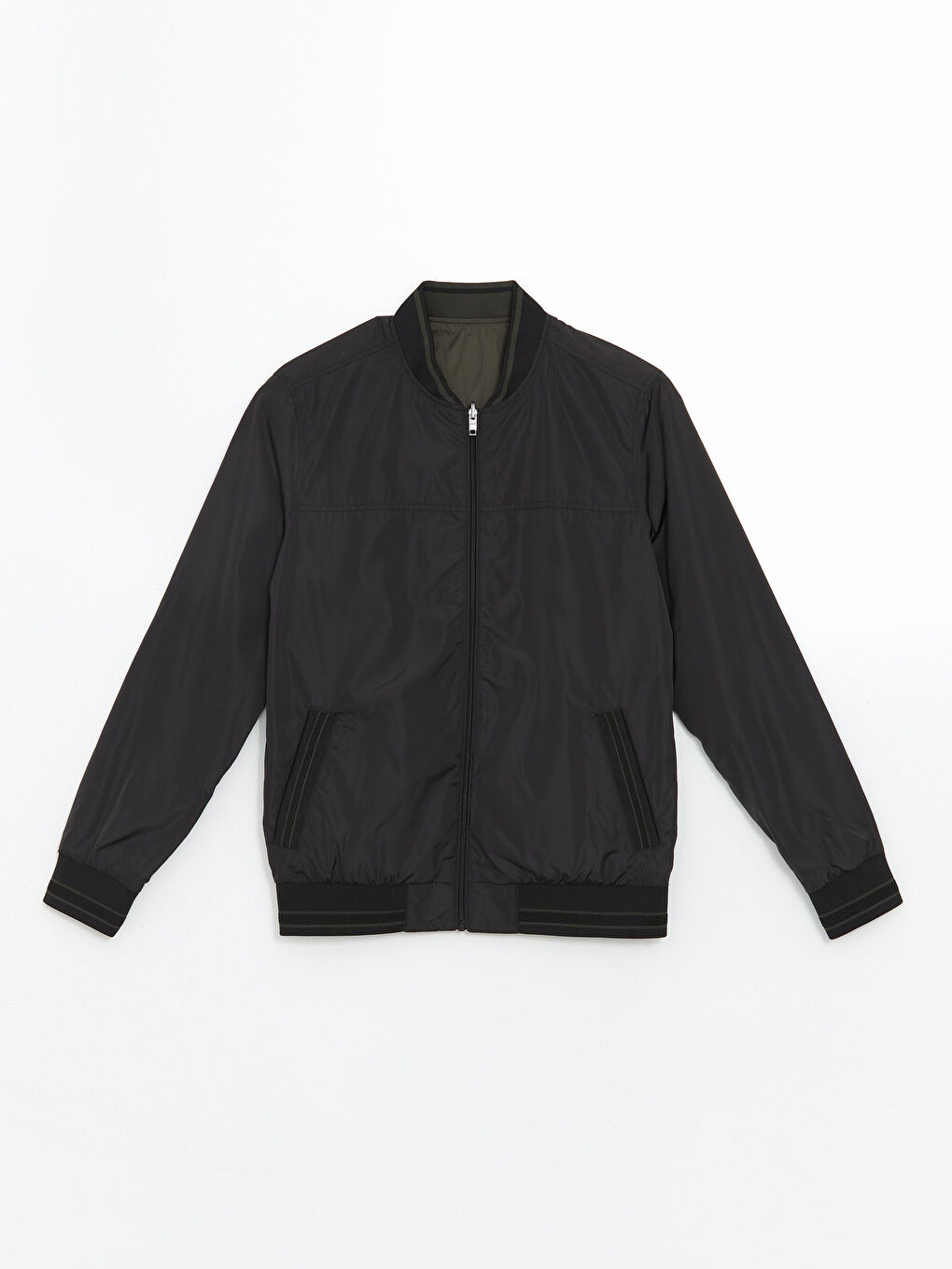 Reversible Zip-Up Men's Bomber Jacket -S5H135Z8-CVL