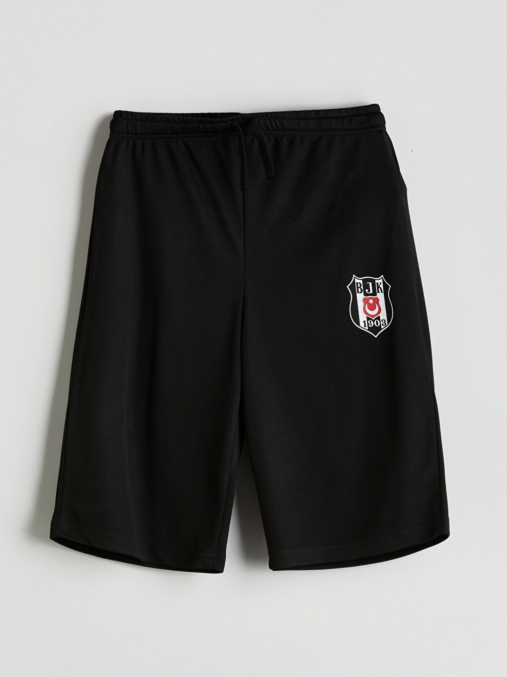 Siyah Bisiklet Yaka Beşiktaş Baskılı Erkek Çocuk Atlet ve Şort-4