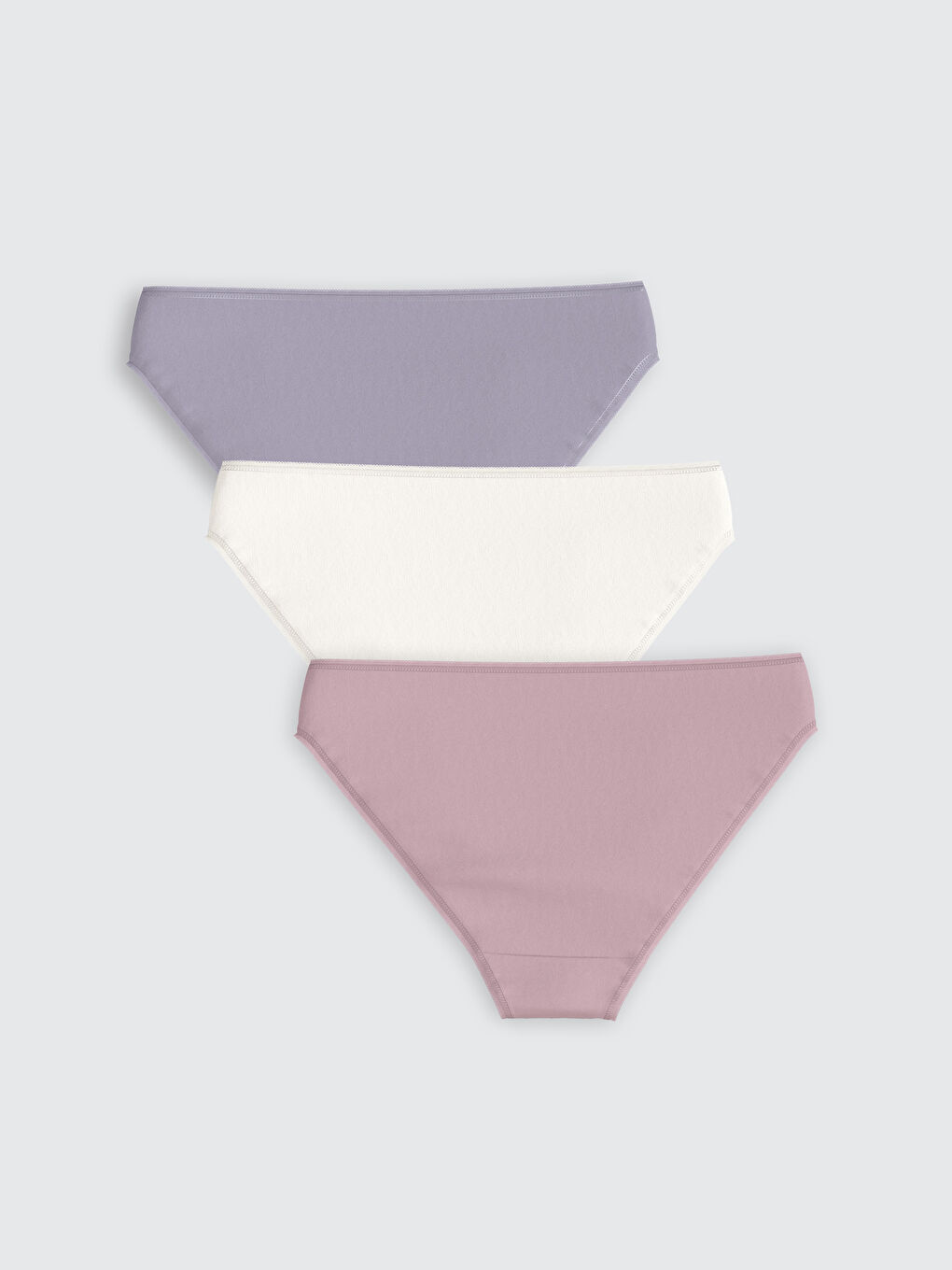 LCW DREAM Lila Düz Bikini Külot 3'lü Paket - 1