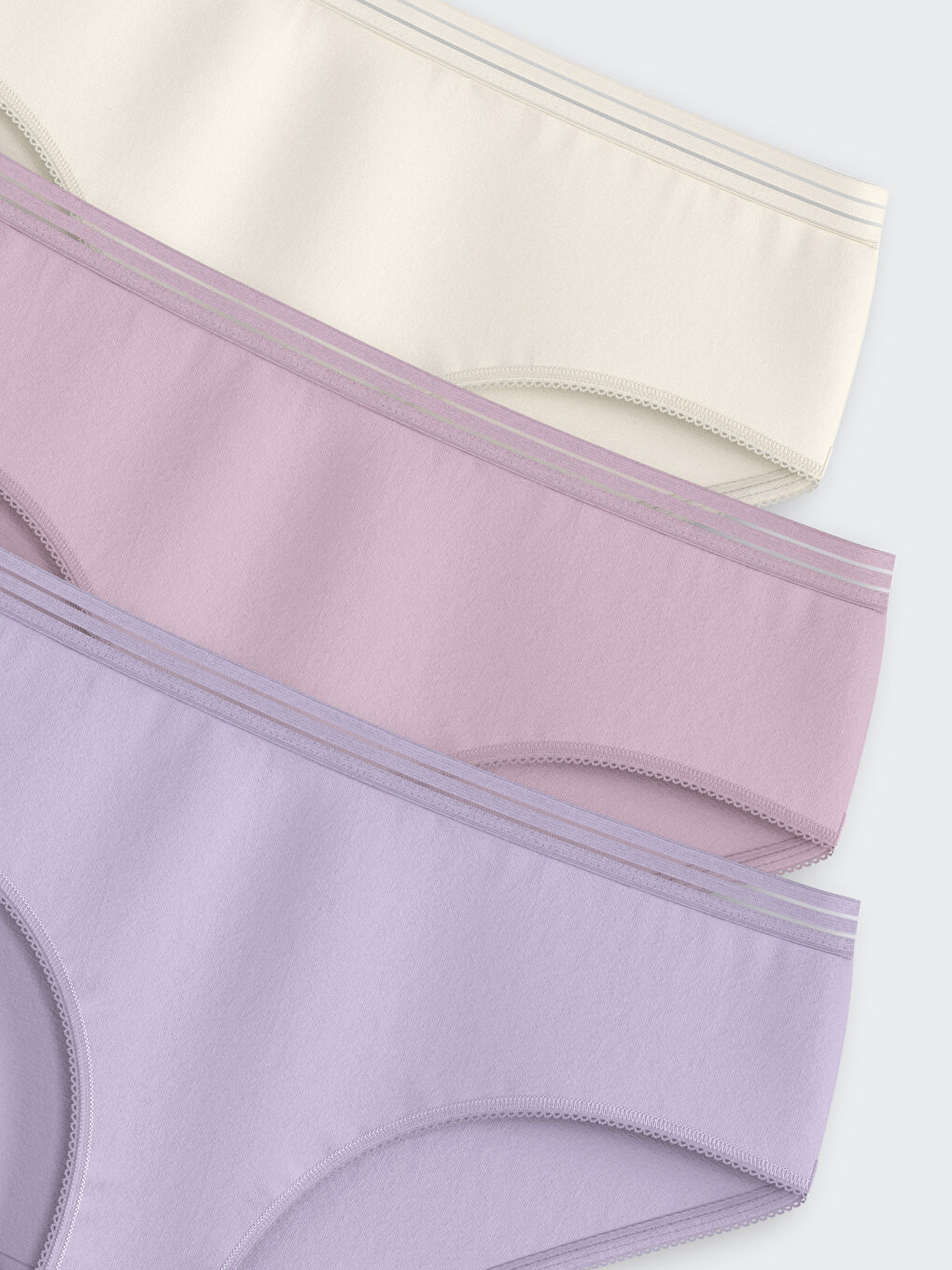 LCW DREAM Lila Düz Hipster Külot 3'lü Paket - 2