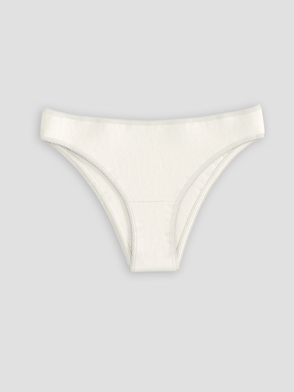 Ekru Düz Brazilian Külot