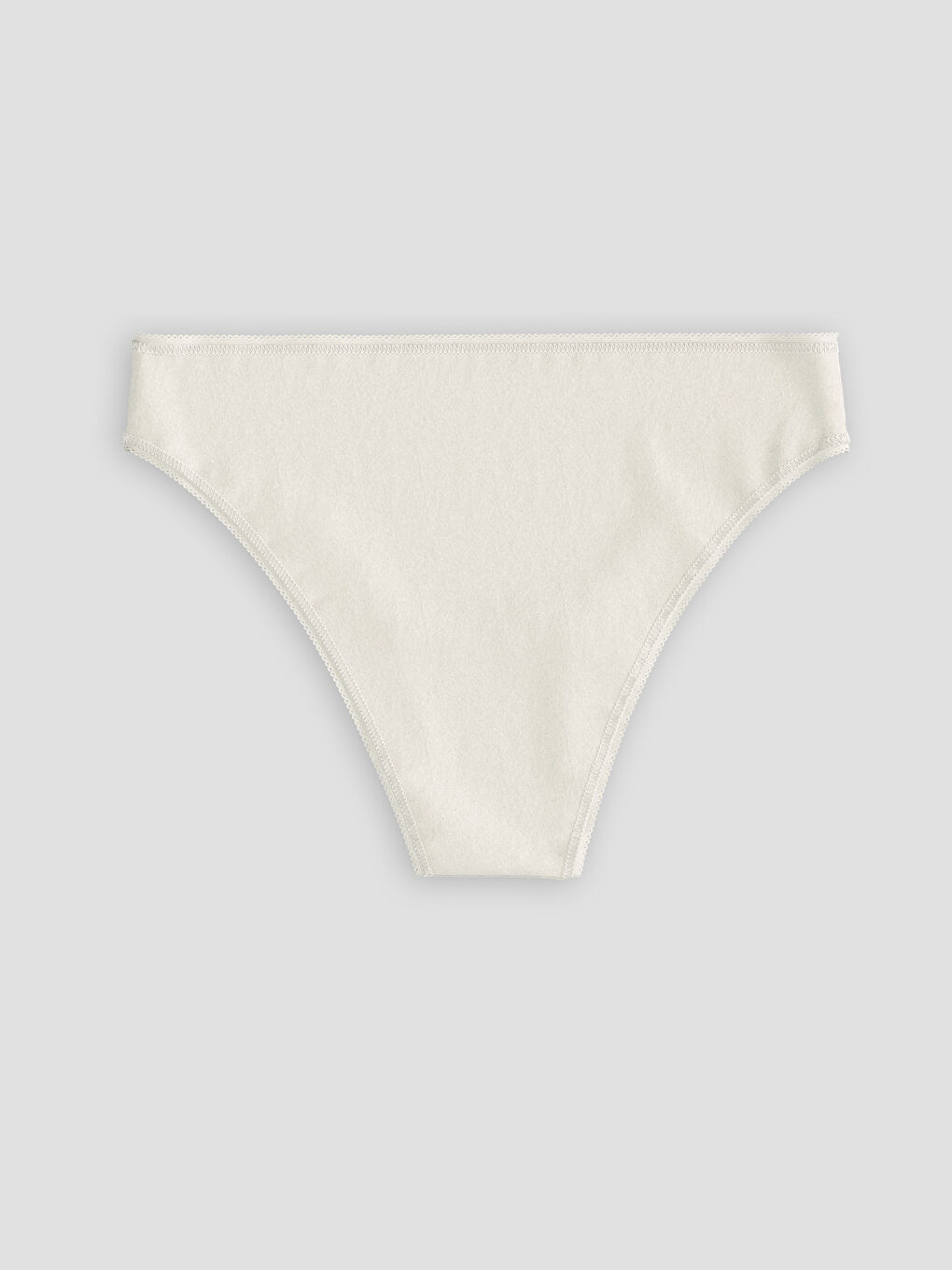 Ekru Düz Brazilian Külot-1