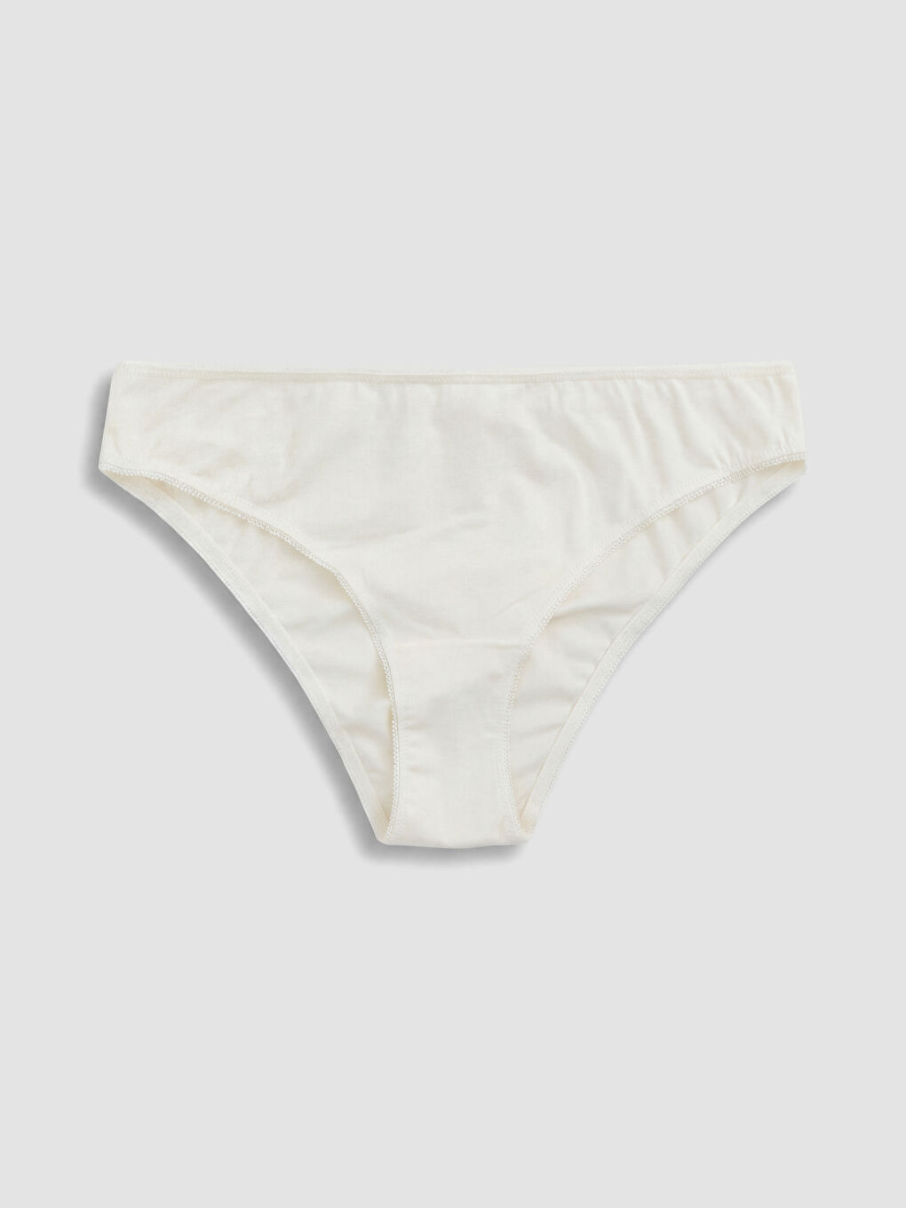 Ekru Düz Brazilian Külot-2