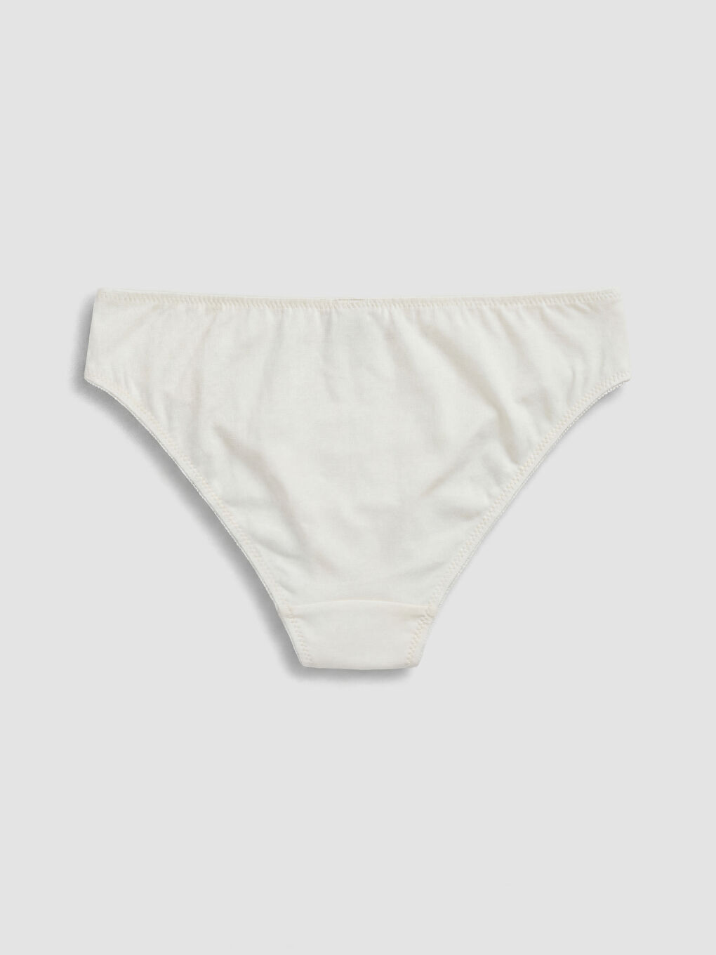 Ekru Düz Brazilian Külot-1