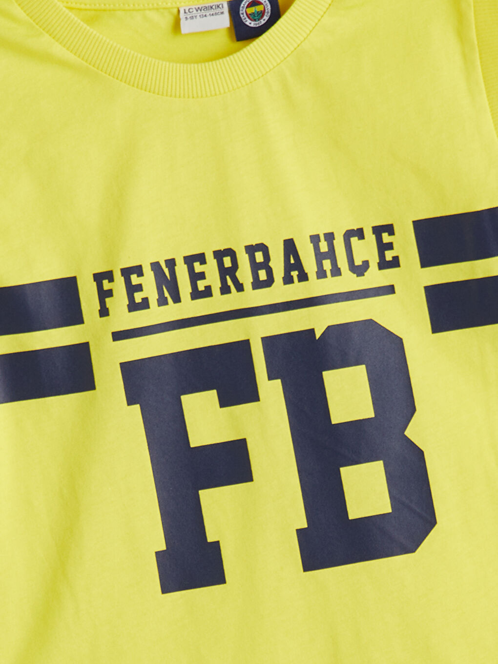 Sarı Bisiklet Yaka Fenerbahçe Baskılı Erkek Çocuk Atlet-1
