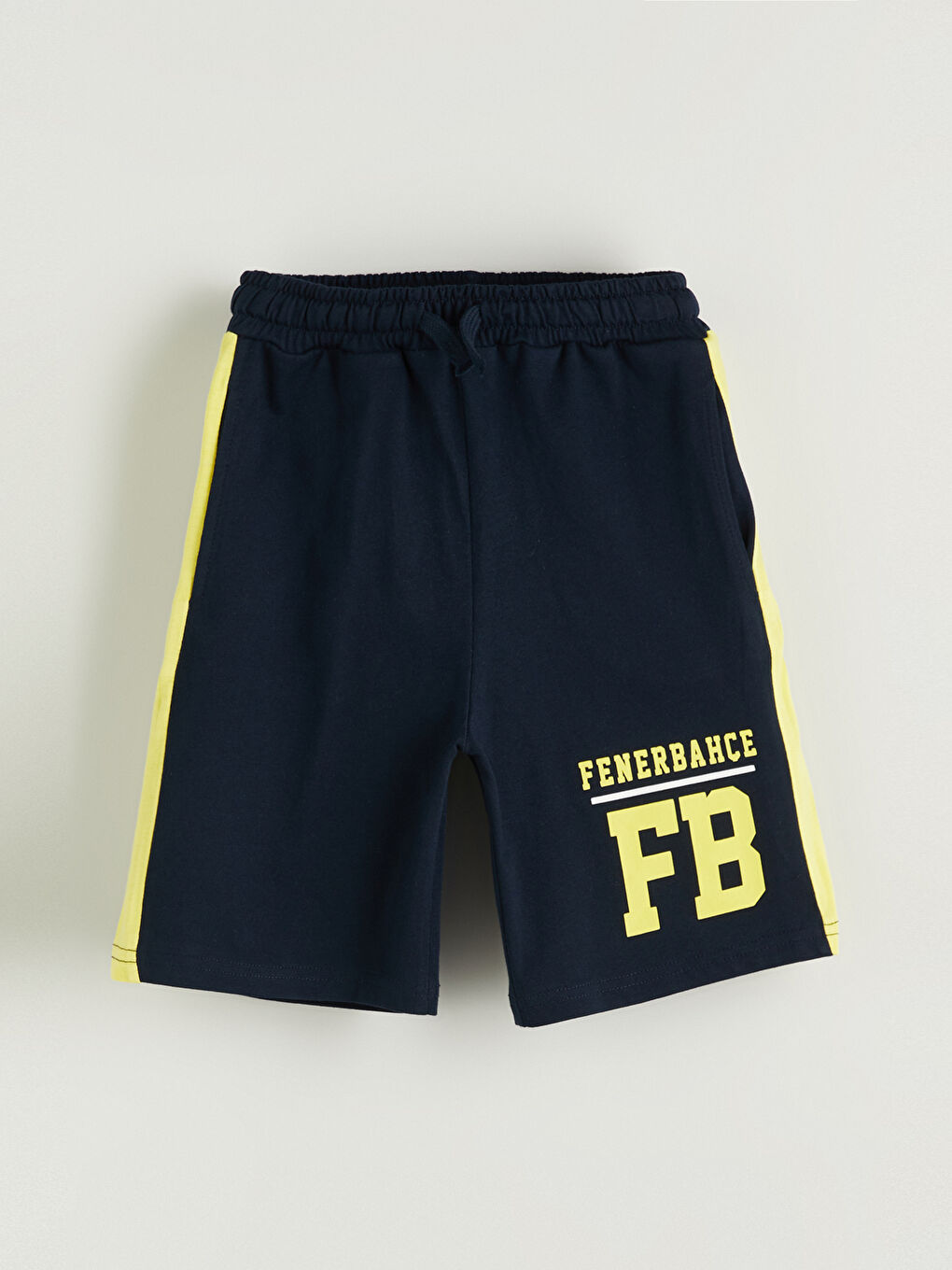 Lacivert Beli Lastikli Fenerbahçe Baskılı Erkek Çocuk Şort