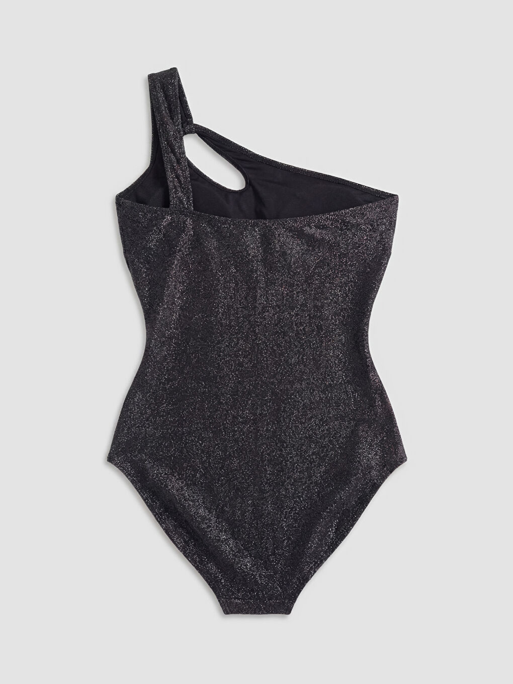 Karışık Tek Omuz Parlak Görünümlü Kadın Mayo-1