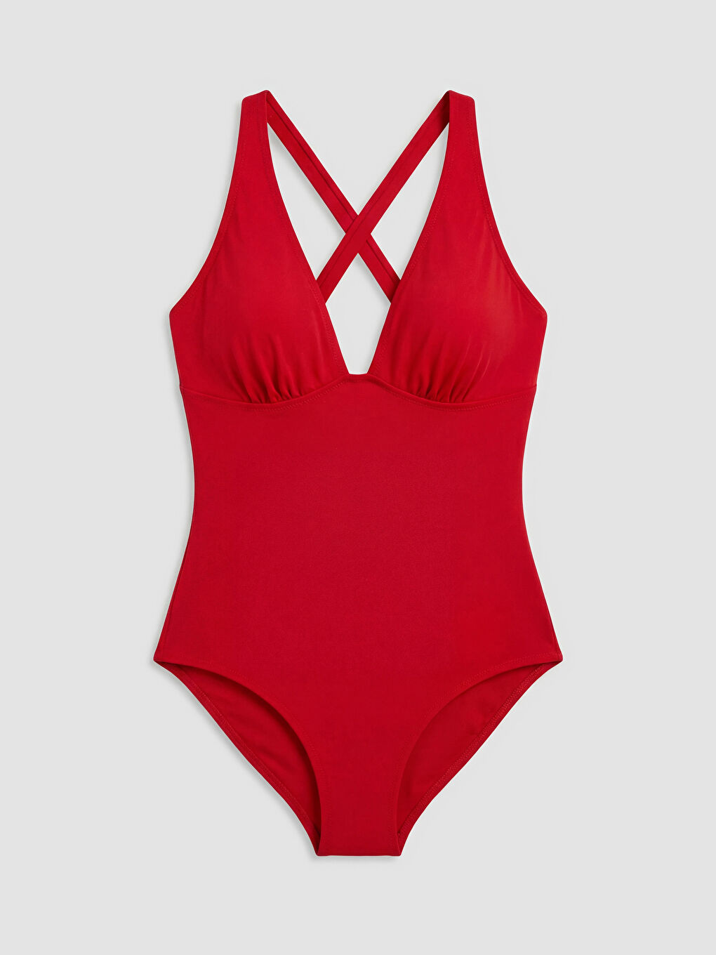 Однотонный Купальник с Съемной Подкладкой для Женщин-1