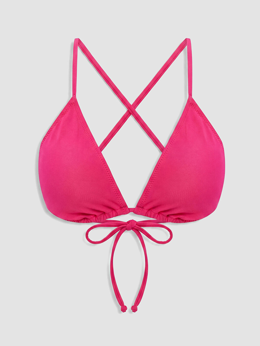 Fuşya Düz Çıkarılabilir Pedli Kadın Bikini Üst
