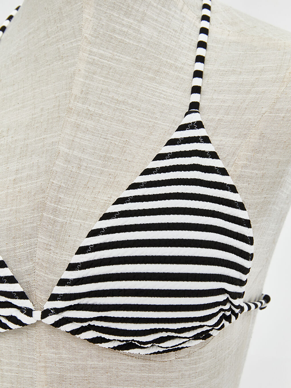 Striped Removable Padded Women’S Bikini Top -S5H196Z8-MRQ