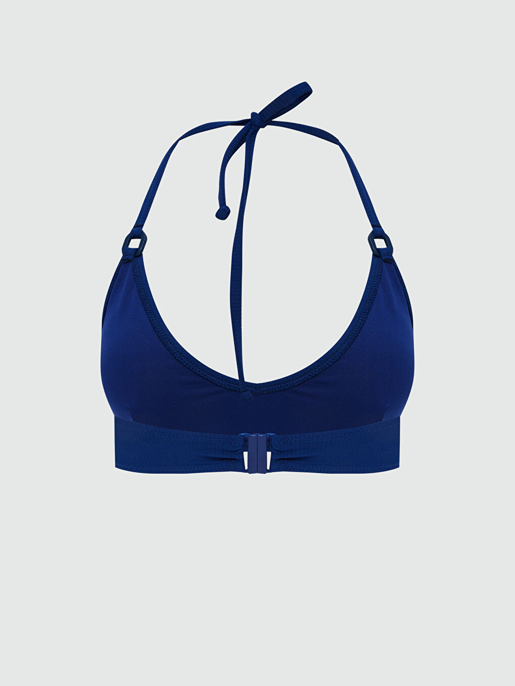 Plain Halter Neck Detail Women's Bikini Top -S5H205Z8-HKF