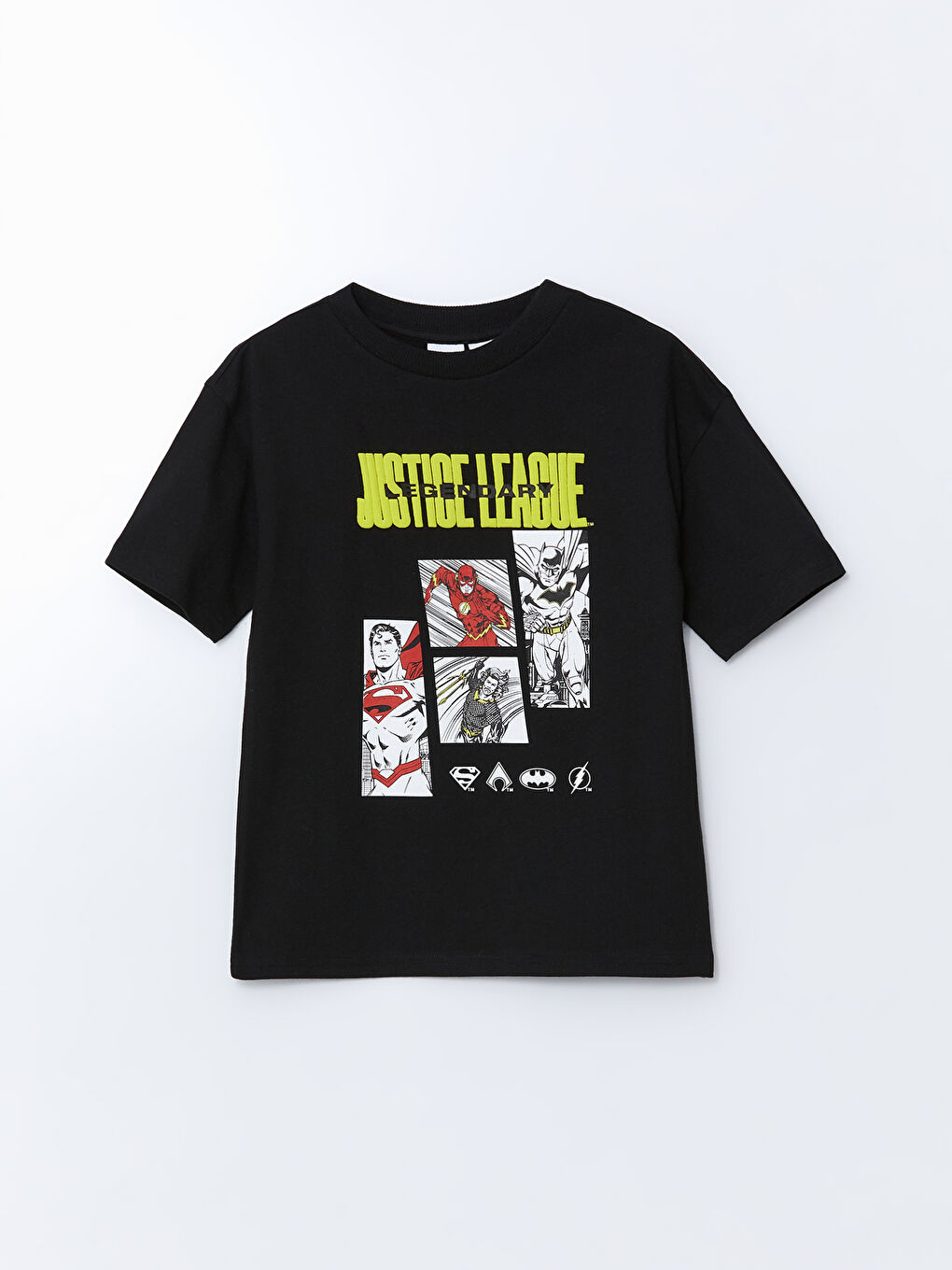 Crew Neck Justice League Printed Jersey Boys' T-Shirt -S5H232Z4-R34