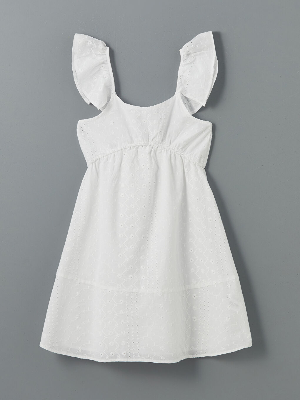 LCW Kids Square Collar Floral Girl's Dress -S5H320Z4-Q6K