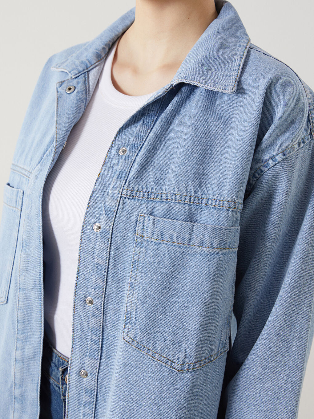 Women's Jean Shirt Jacket -S5H333Z8-507