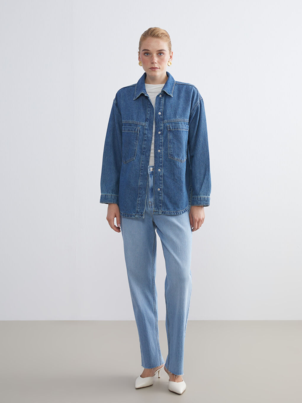 Джинсова сорочка-куртка для жінок-2