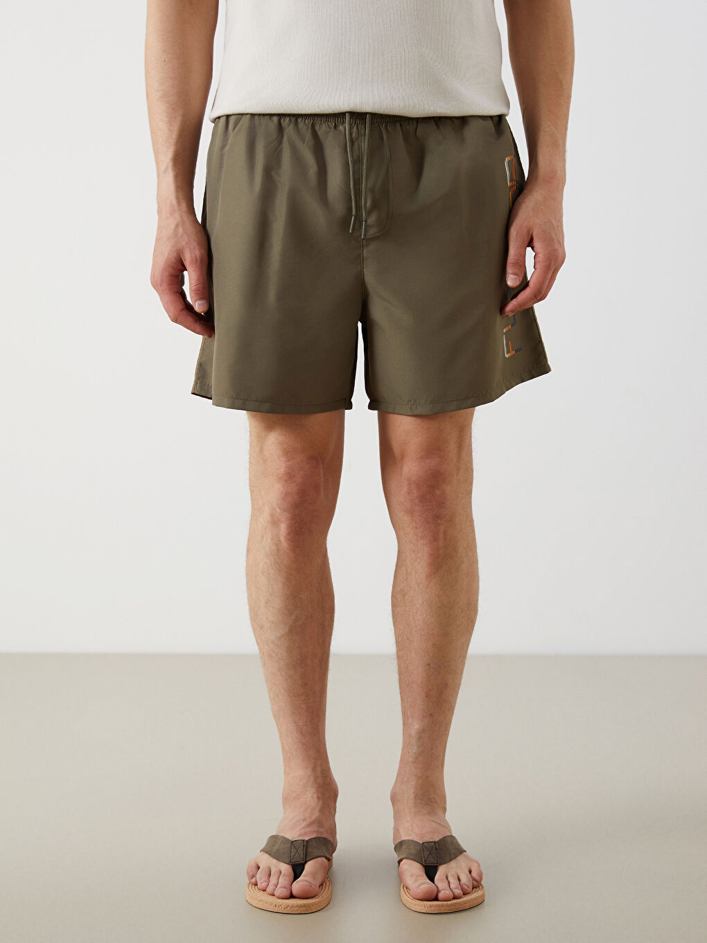 Short Printed Men's Swimming Shorts -S5H350Z8-R1E