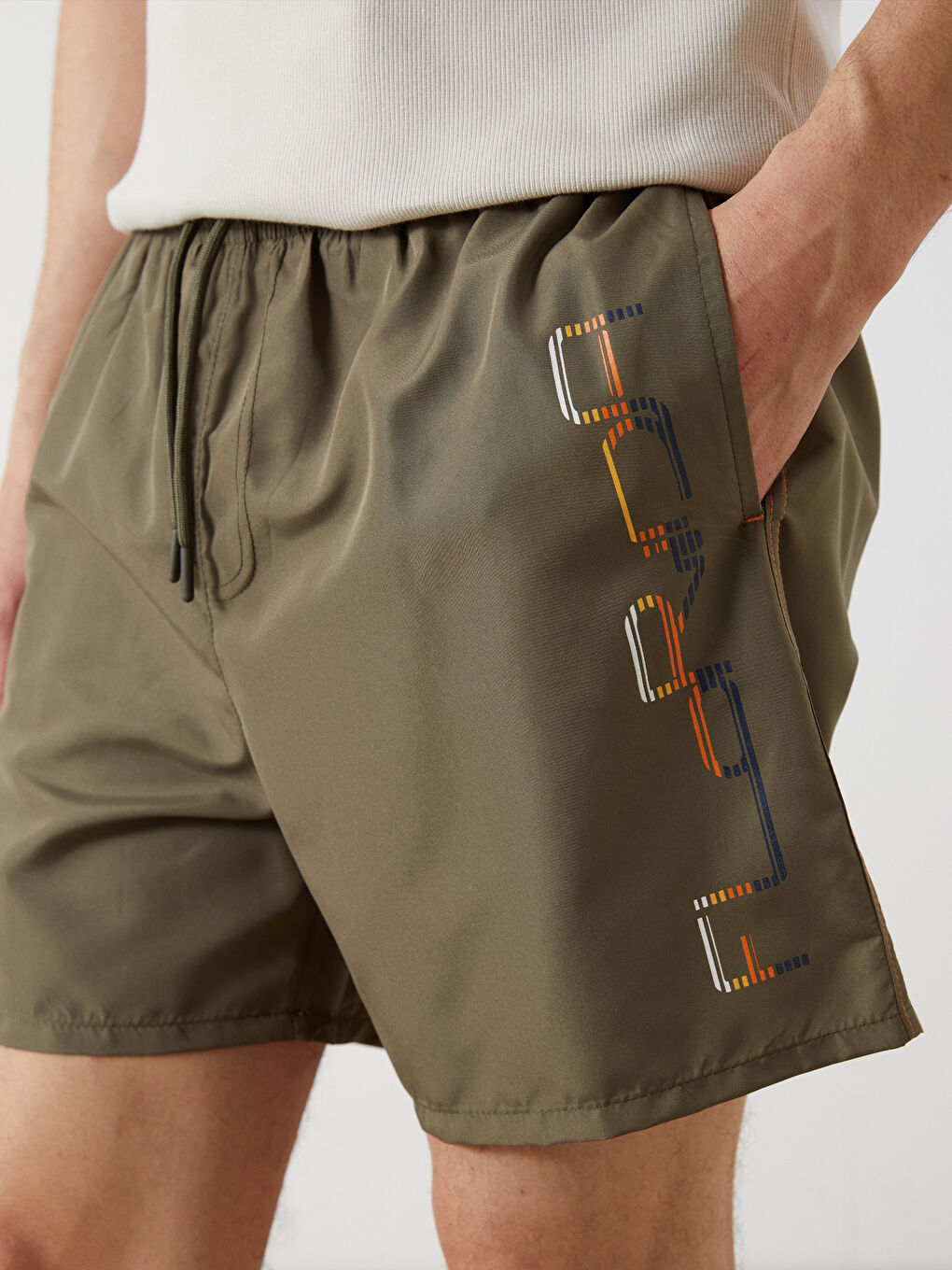 Short Printed Men's Swimming Shorts -S5H350Z8-R1E