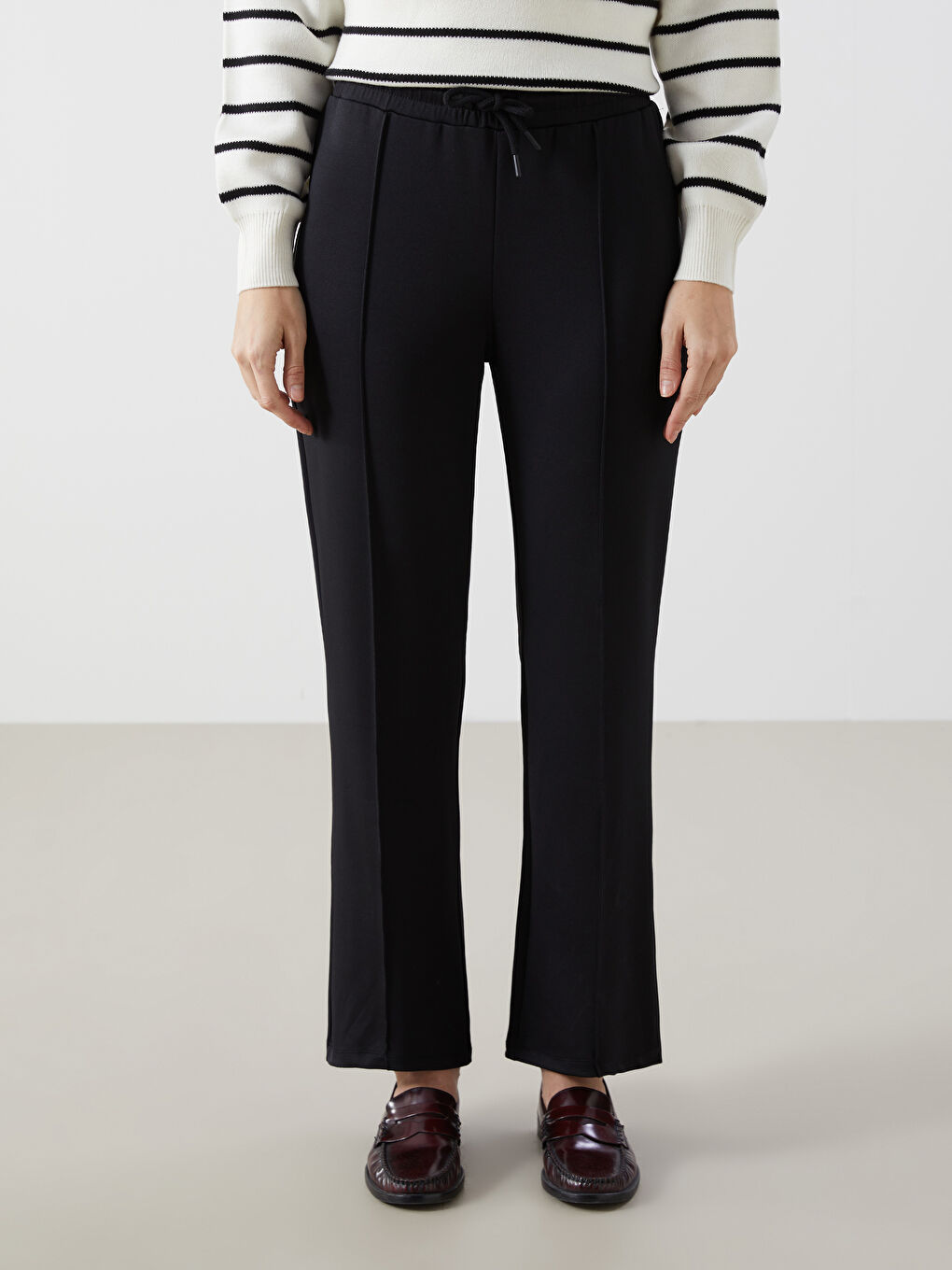 LCW ECO Siyah Beli Lastikli Kadın Pantolon - 1