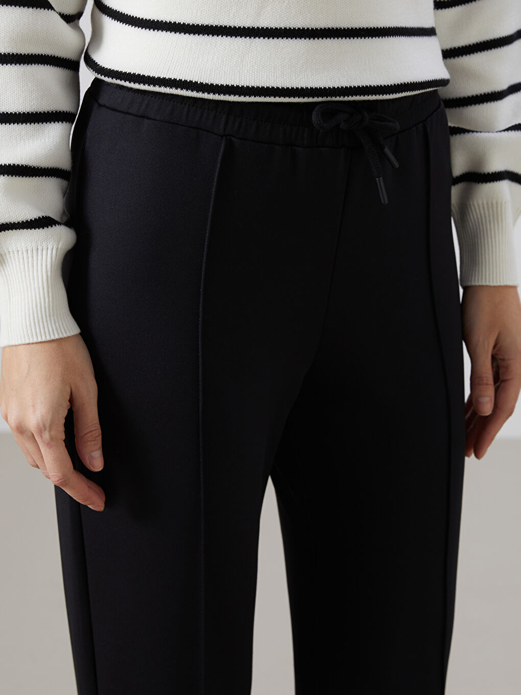 LCW ECO Siyah Beli Lastikli Kadın Pantolon - 2