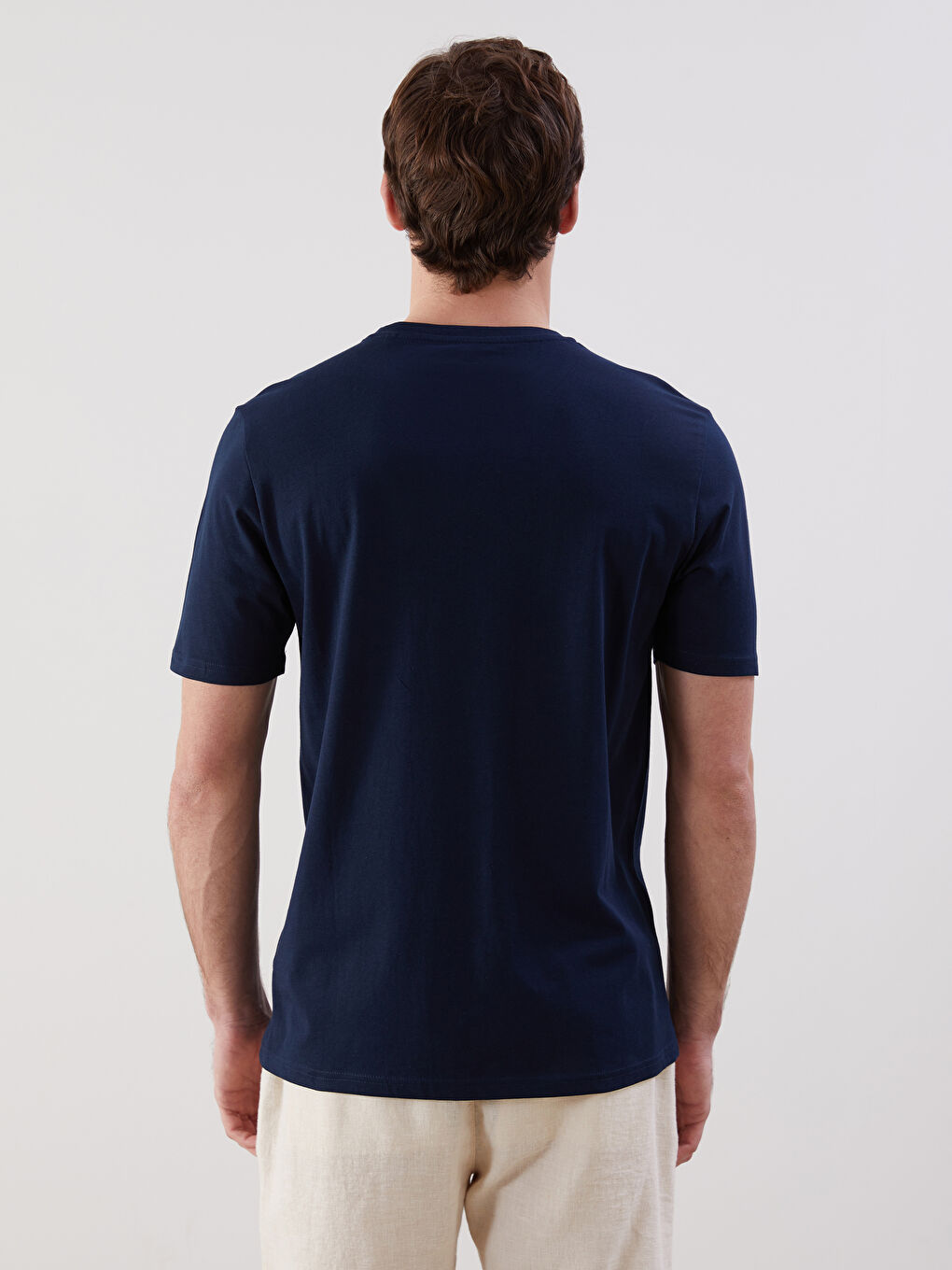 Crew Neck Printed Jersey Men's T-Shirt -S5H372Z8-DWP