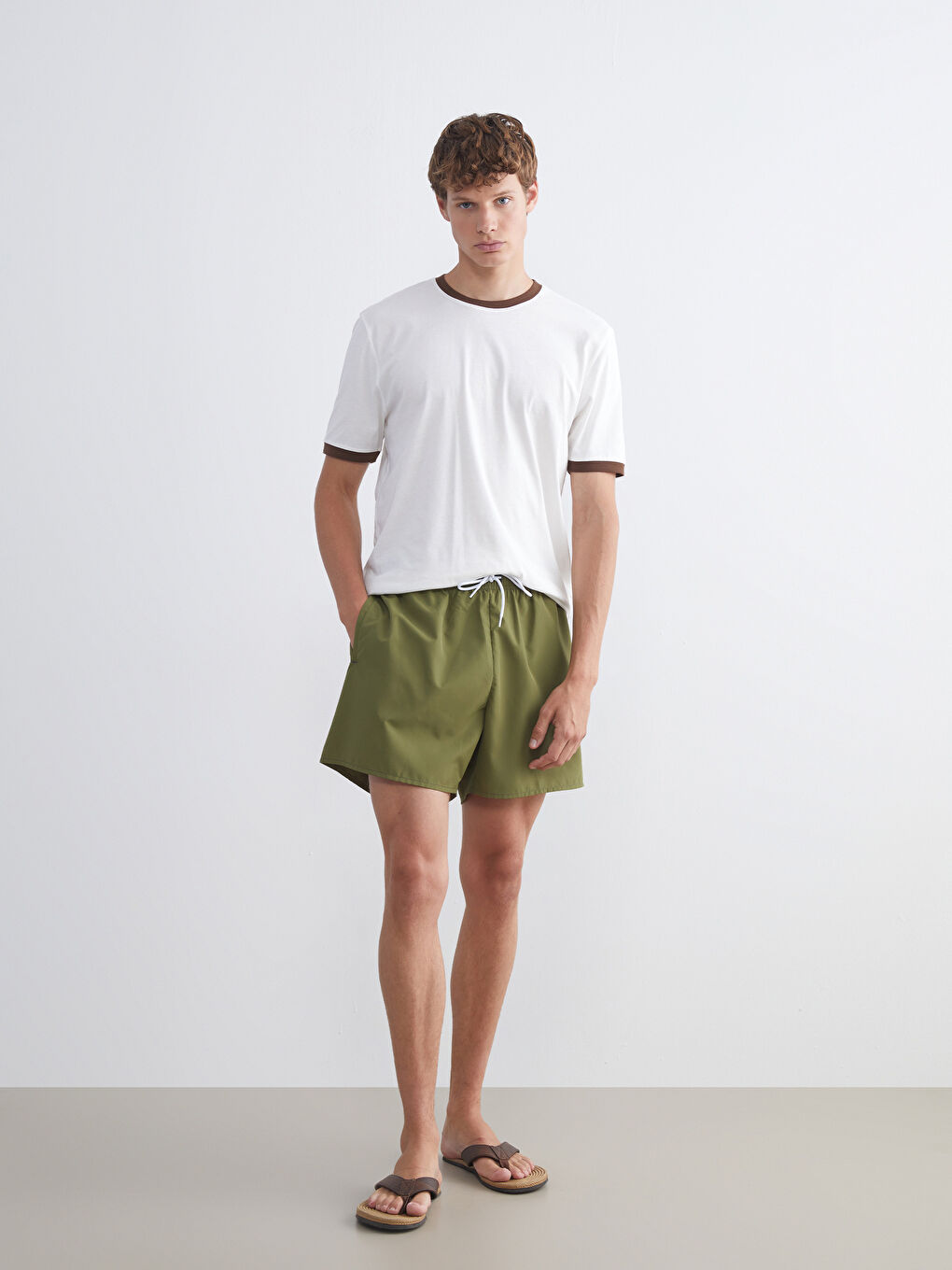 Karışık Kısa Boy Erkek Deniz Şortu