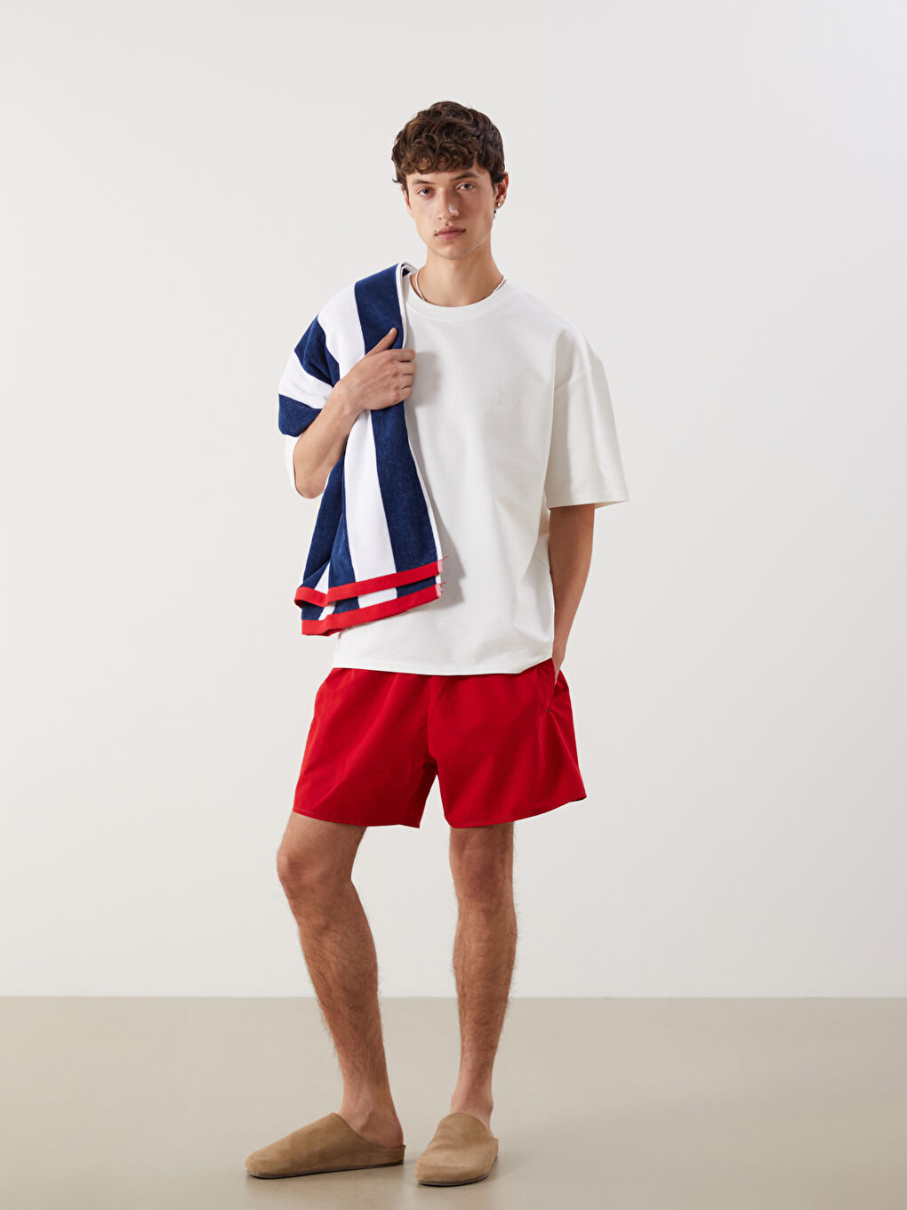 Karışık Kısa Boy Erkek Deniz Şortu