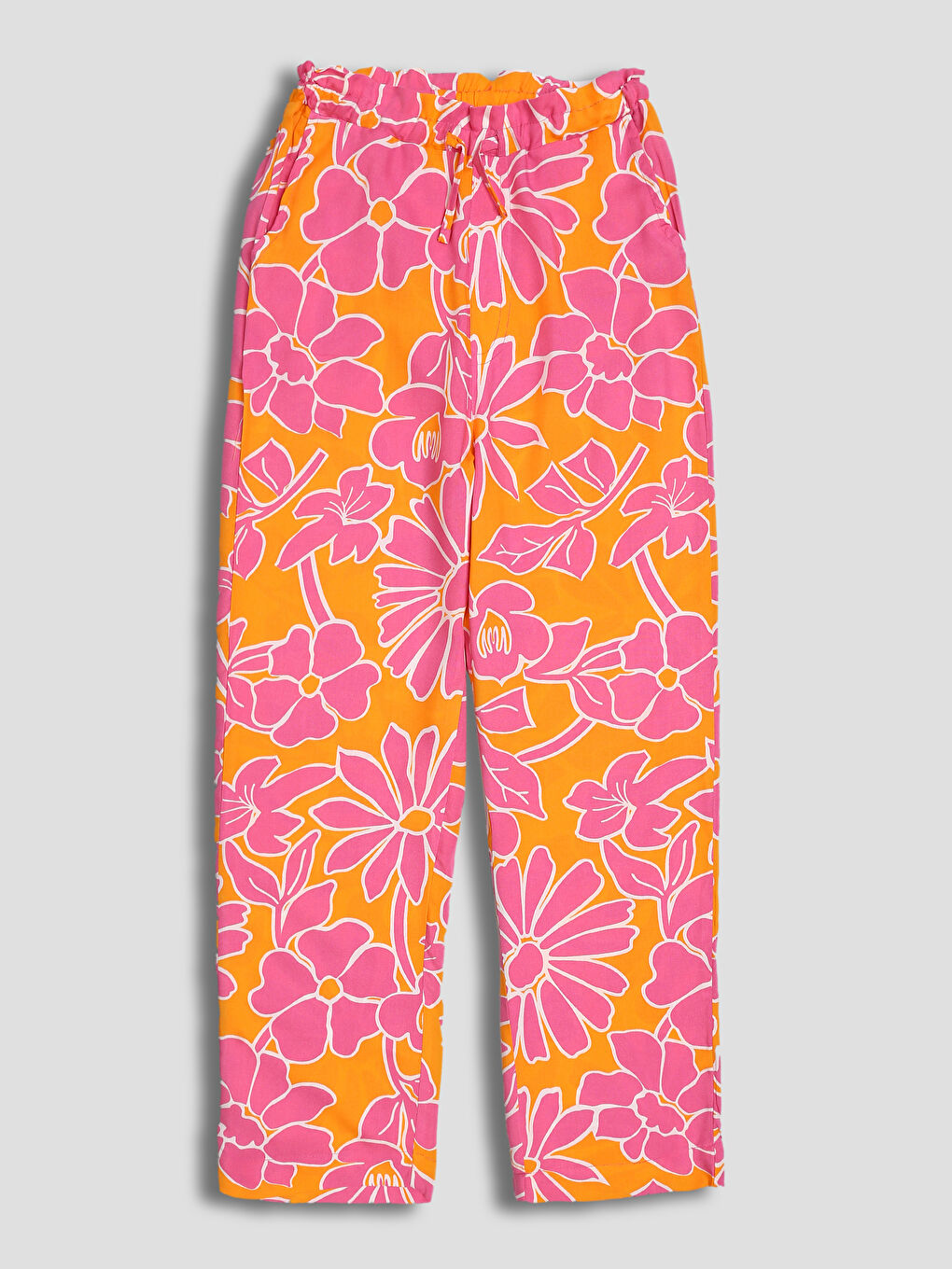 Elasticated Waist Printed Girls' Trousers