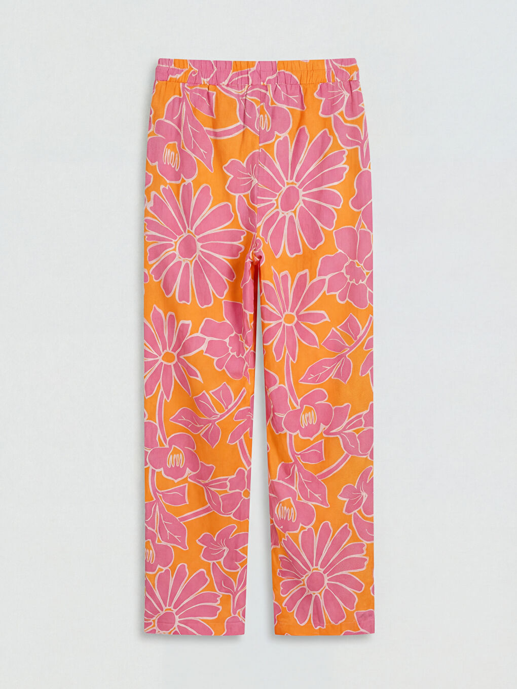 بنطلون للبنات بخصر مرن ومطبوع-1