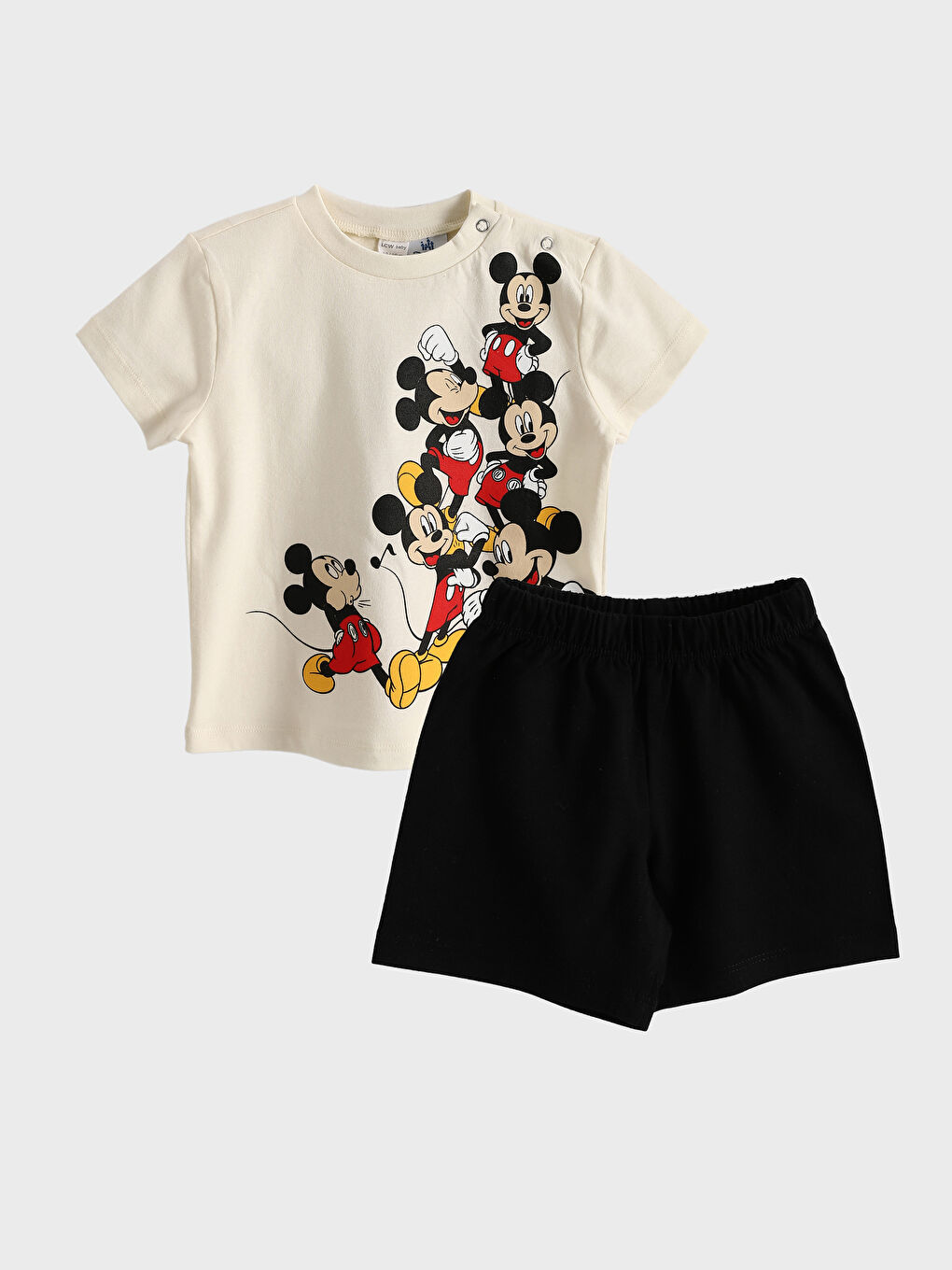 Mickey Mouse Printed Baby Boys' Shorts Pyjama Set -S5H399Z1-FDU
