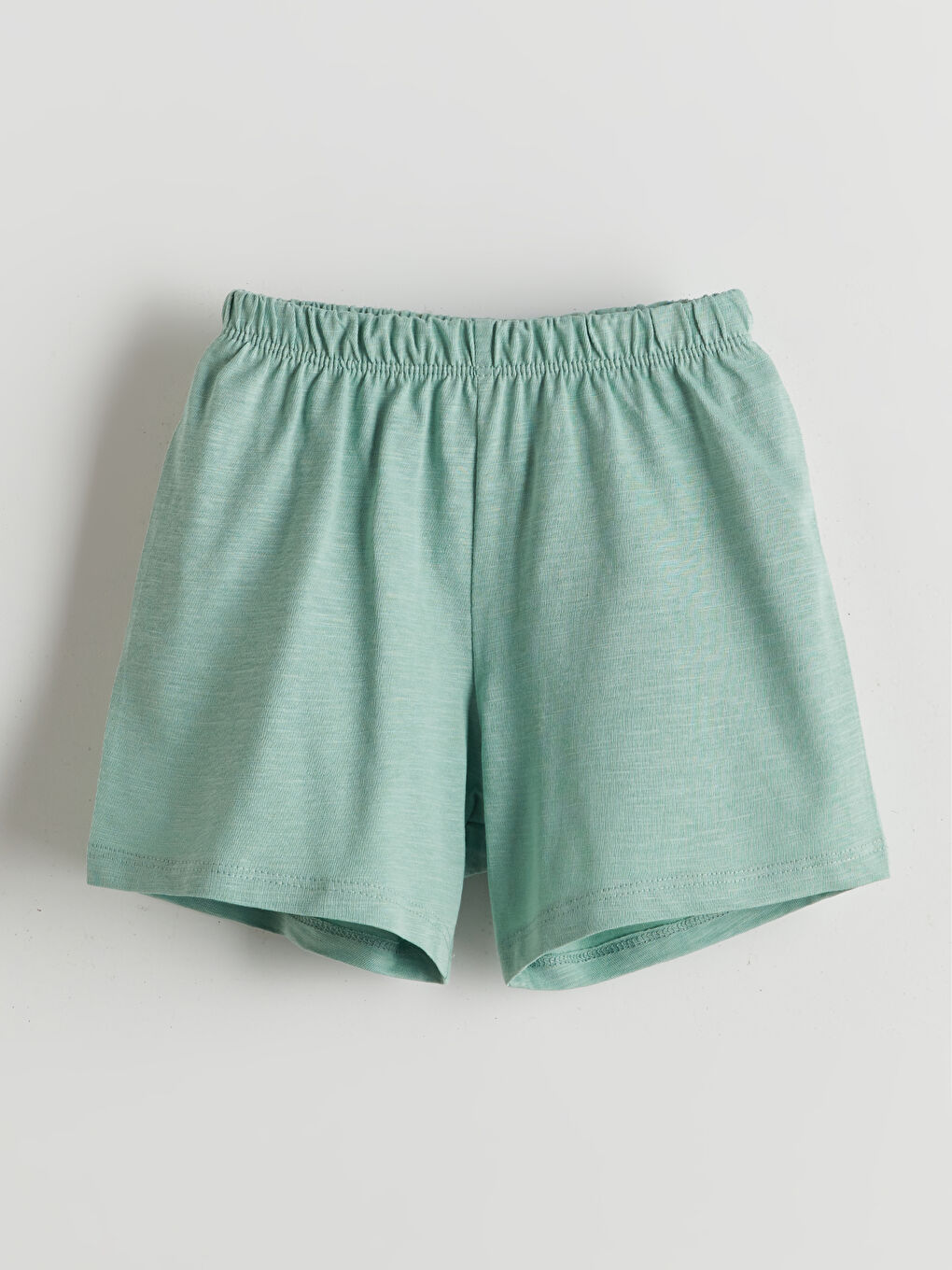 Yeşil Beli Lastikli Erkek Bebek Şort