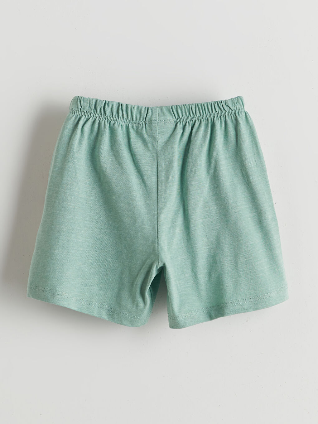 Yeşil Beli Lastikli Erkek Bebek Şort-1