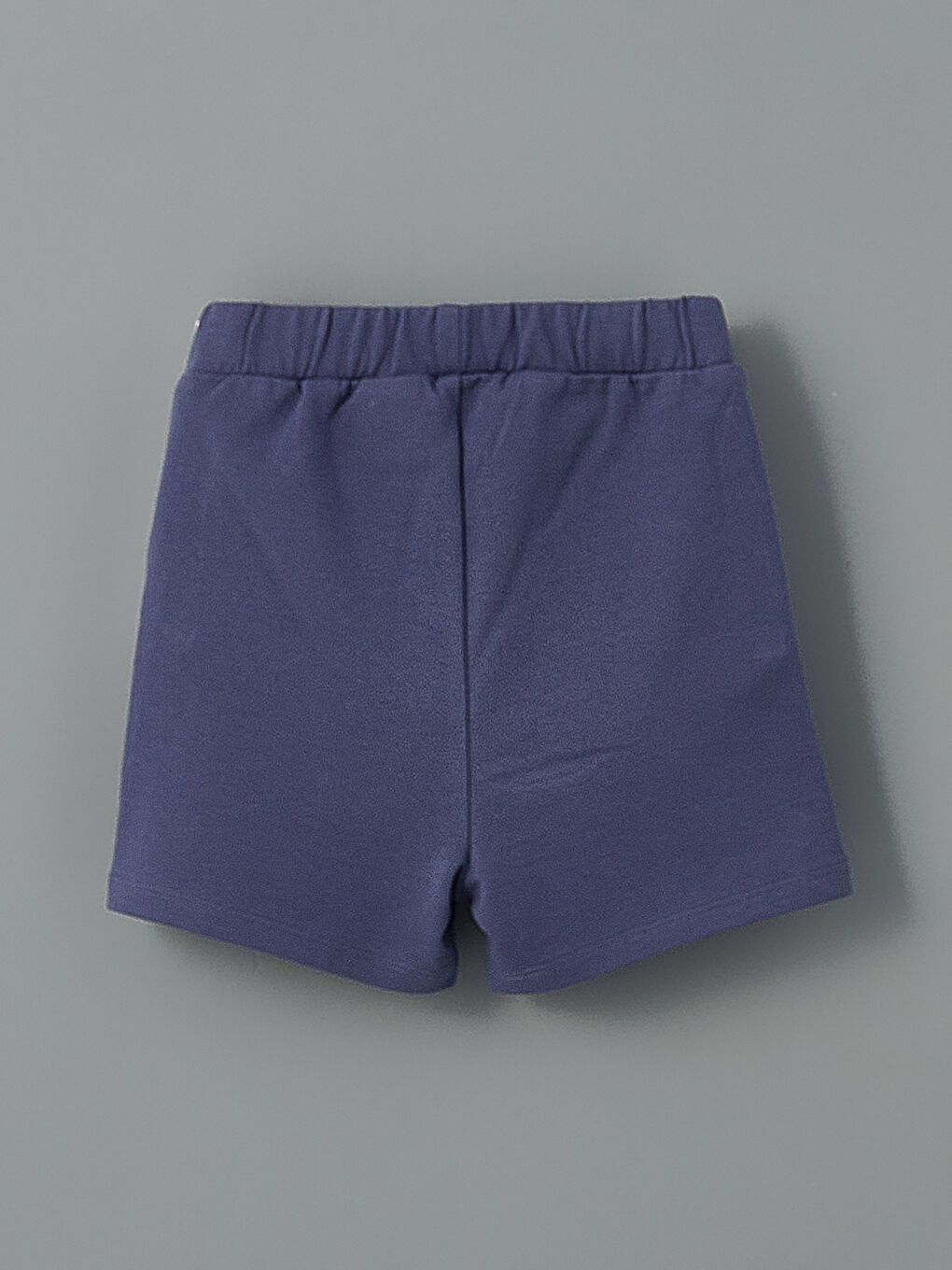 Mavi Beli Lastikli Basic Erkek Bebek Şort-1