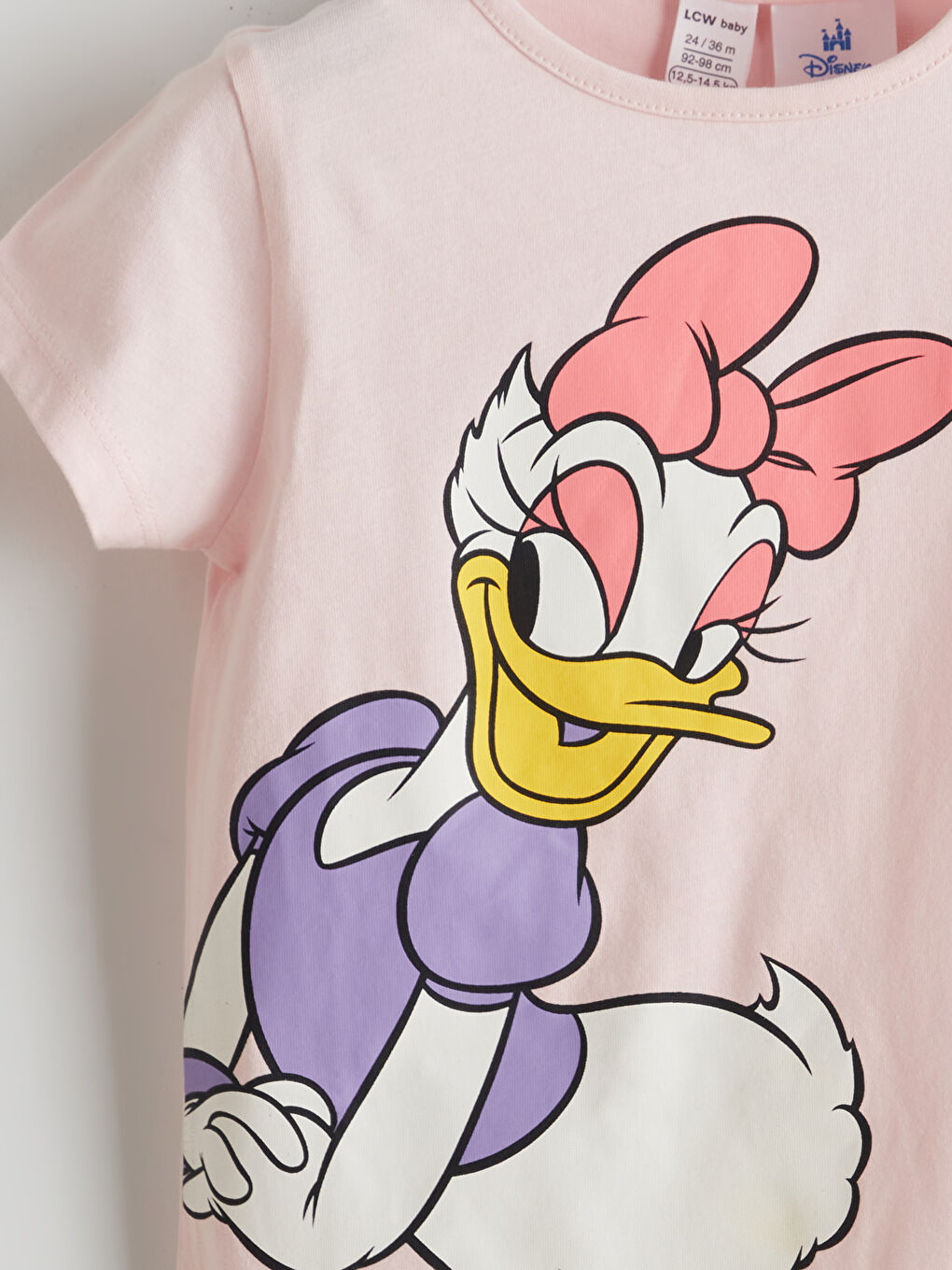 Pembe Daisy Duck Baskılı Kız Bebek Pijama Üstü-1
