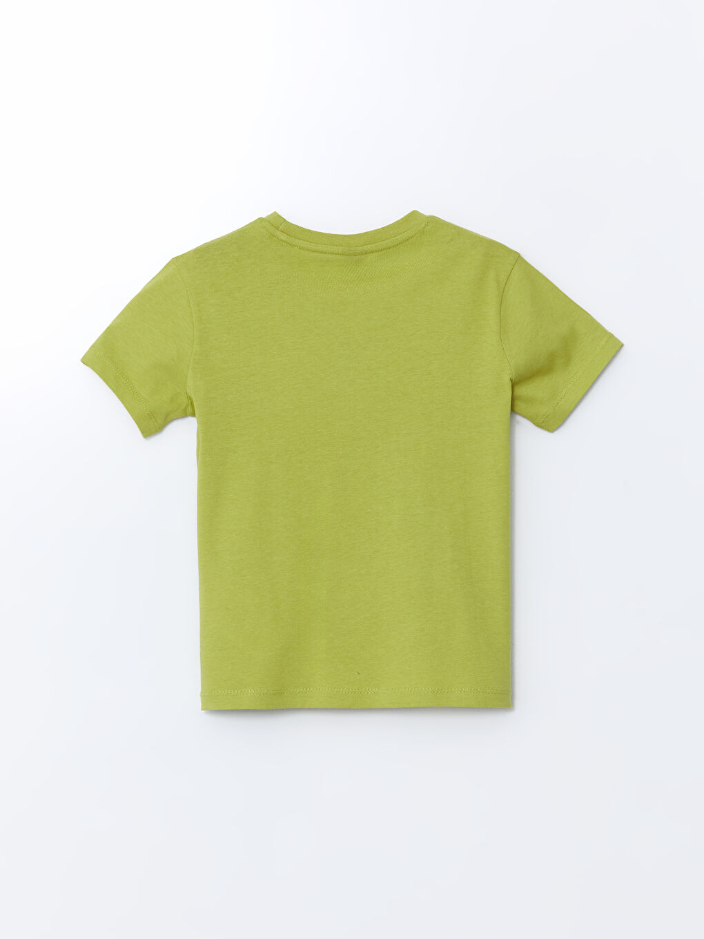 Yeşil Bisiklet Yaka Nostaljik Maymun Baskılı Erkek Çocuk Tişört-1