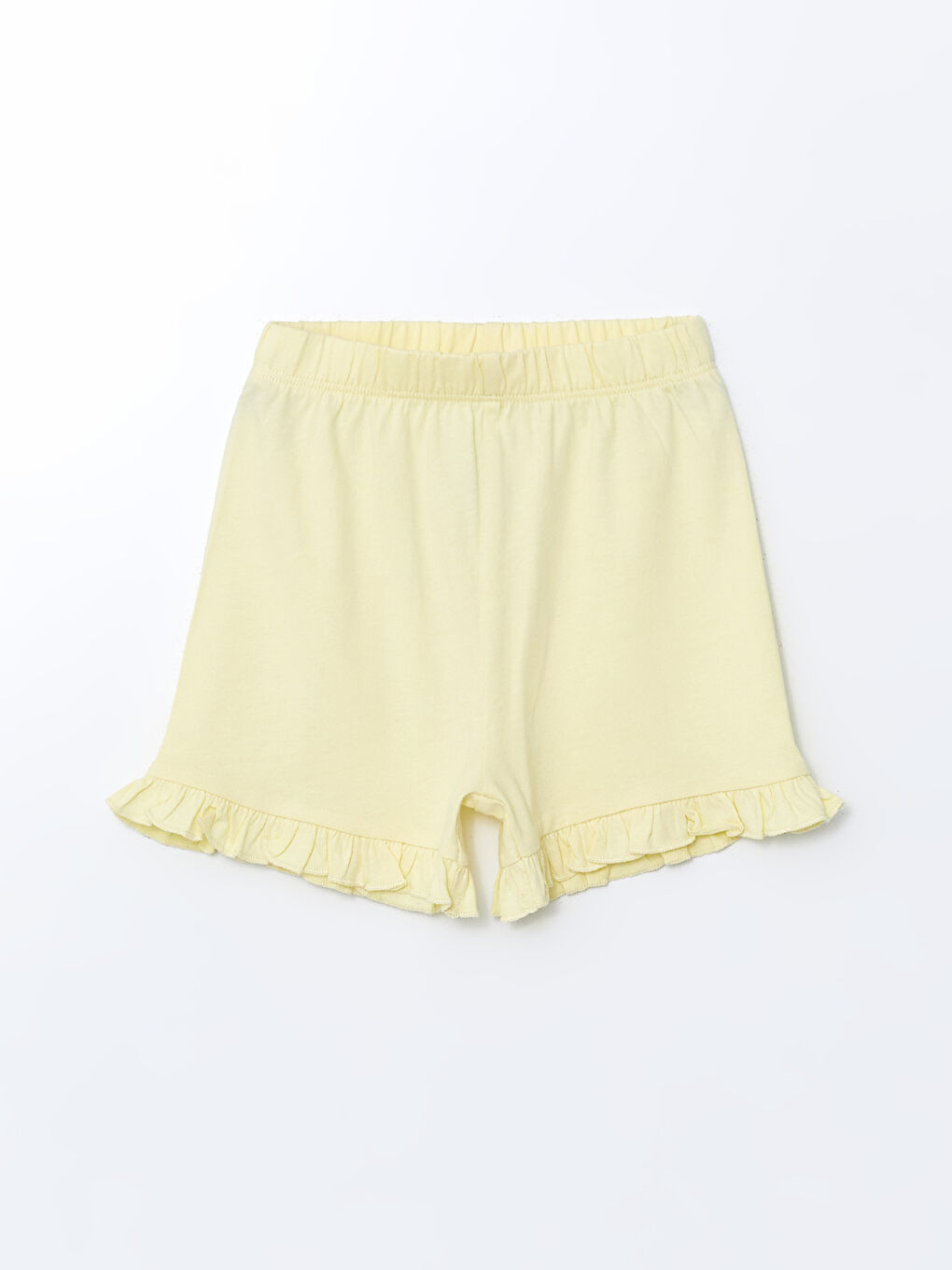 Sarı Beli Lastikli Basic Kız Bebek Pijama Alt