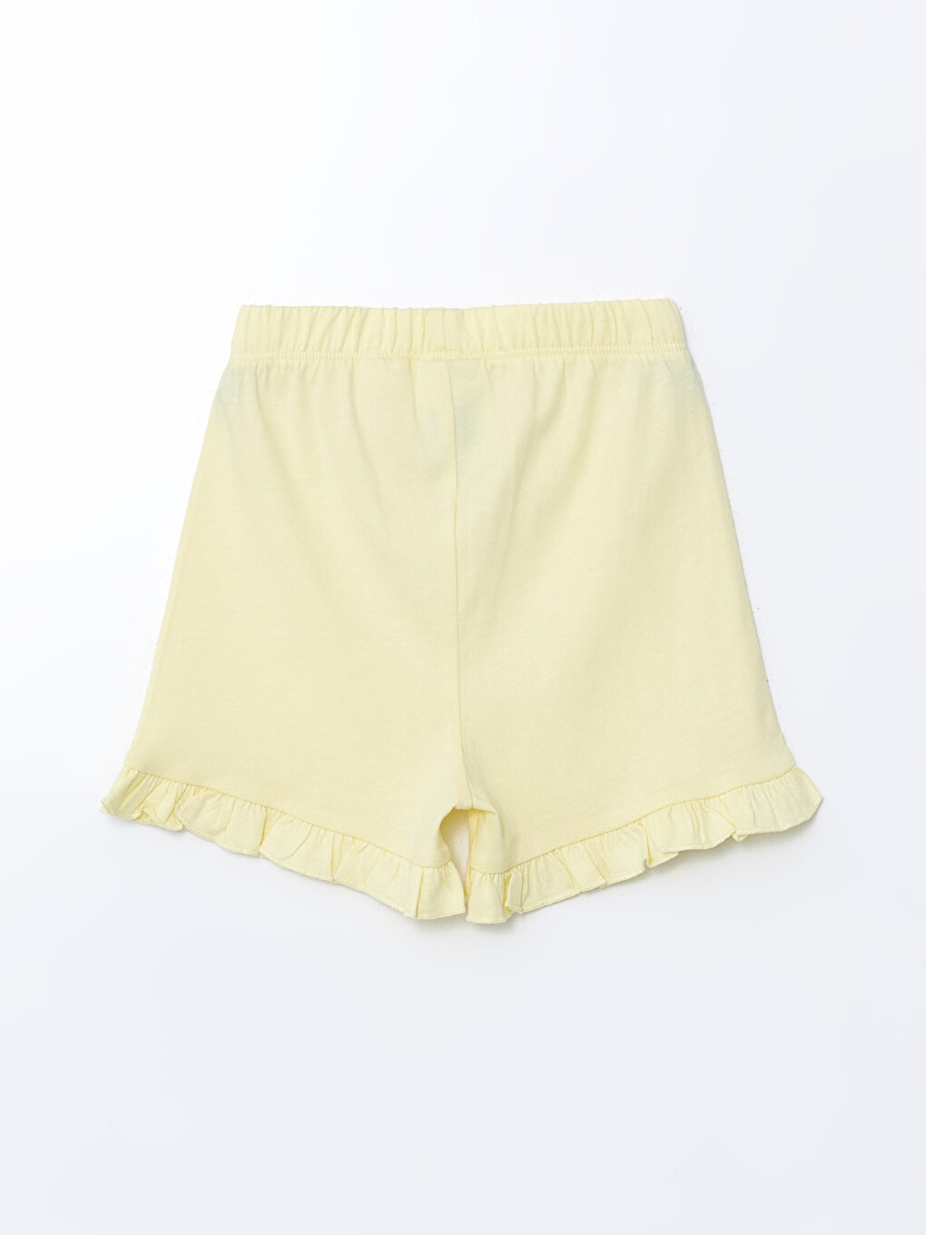 Sarı Beli Lastikli Basic Kız Bebek Pijama Alt-1