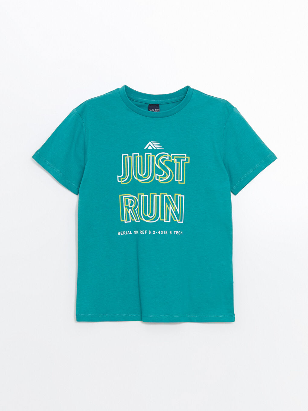 Turkuaz Bisiklet Yaka Erkek Çocuk Tişört