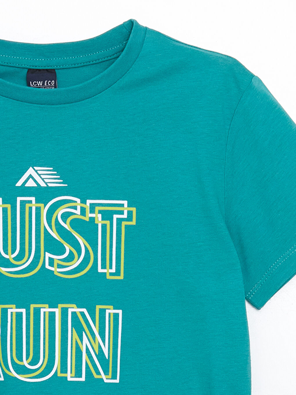 Turkuaz Bisiklet Yaka Erkek Çocuk Tişört-1