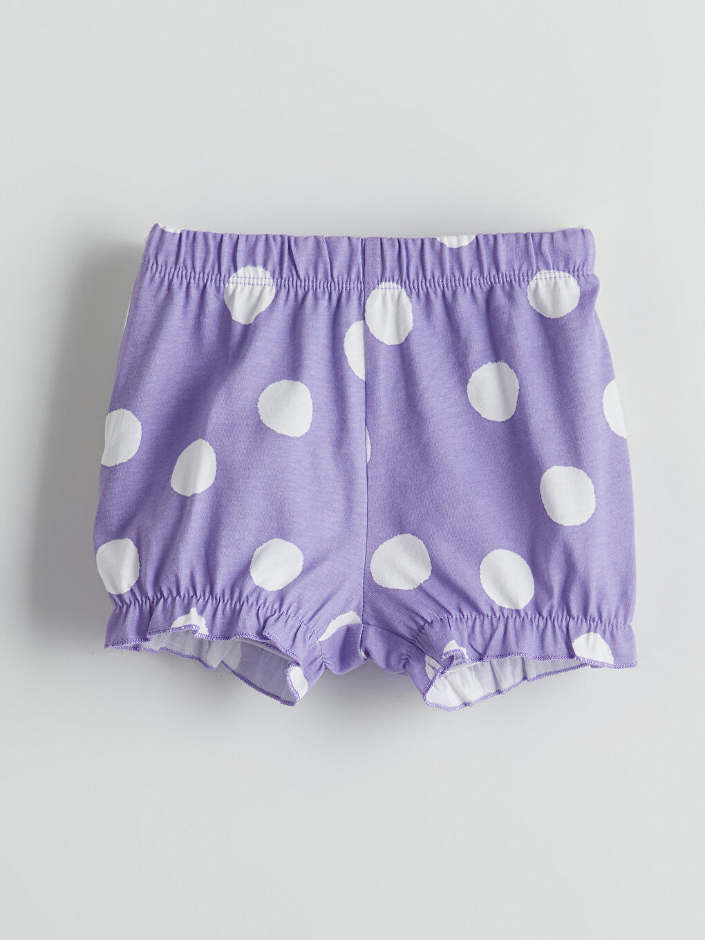 Mor Paçası Lastikli Kız Bebek Pijama Alt