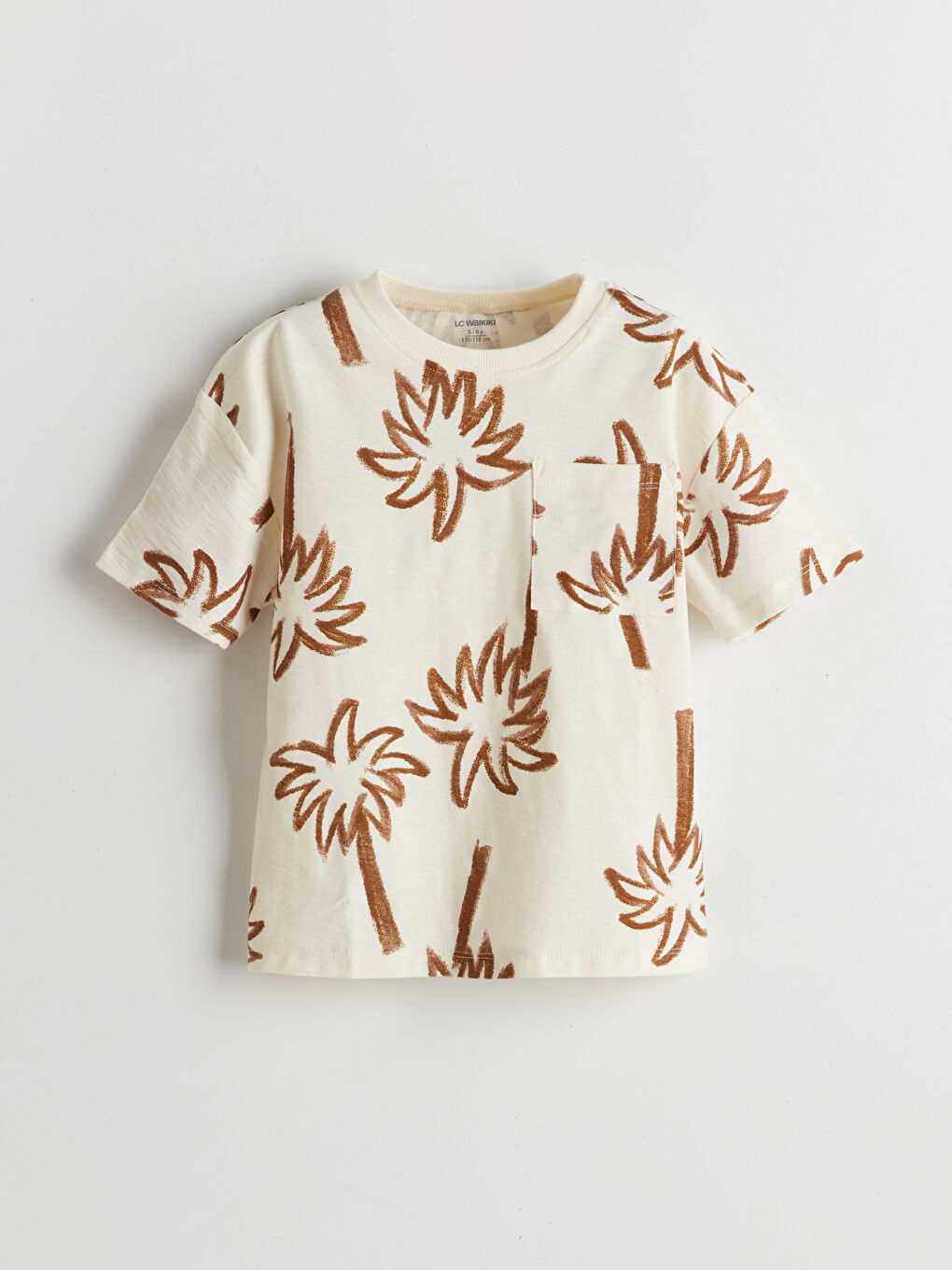 LCW Kids Resort Neck Printed Boys' T-Shirt -S5H456Z1-LQA