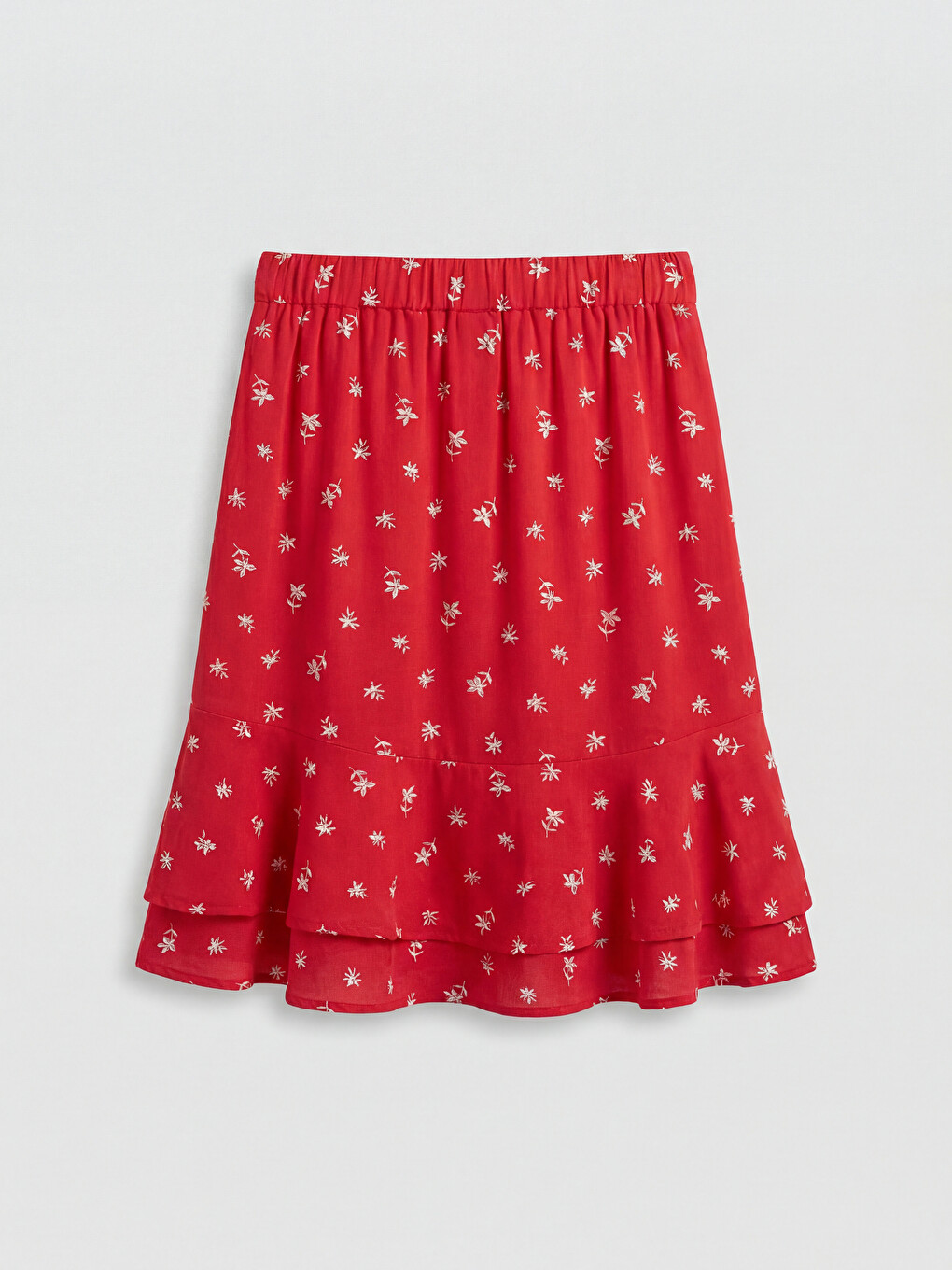 Elastic Waist Patterned Girl Skirt-1
