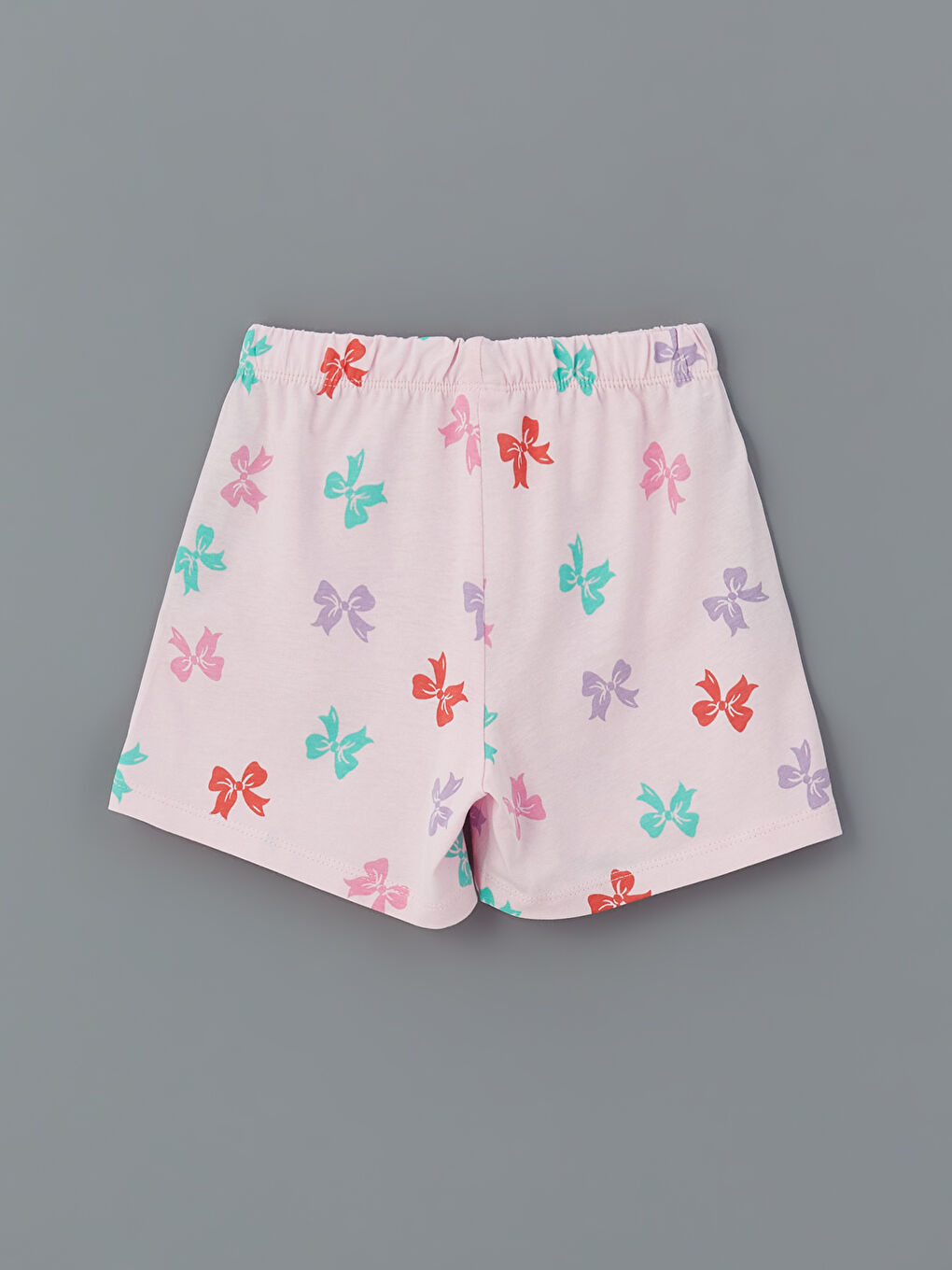 Pembe Kurdele Detaylı Kız Çocuk Pijama Alt-1