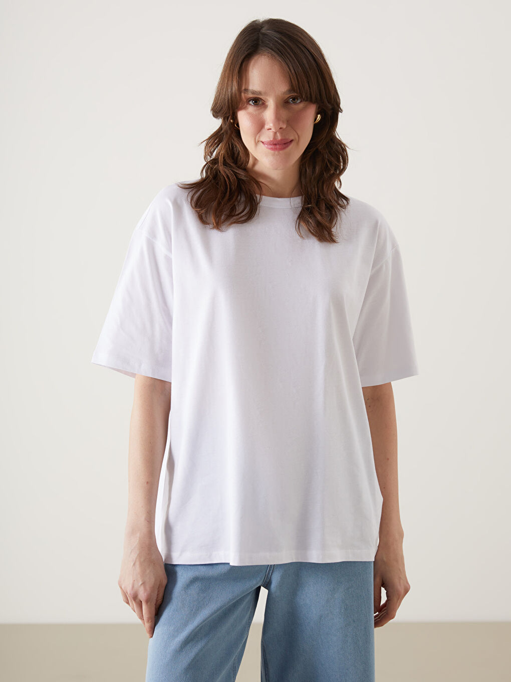 LCW ECO Crew Neck Oversize Women's T-Shirt -S5H475Z8-J5E