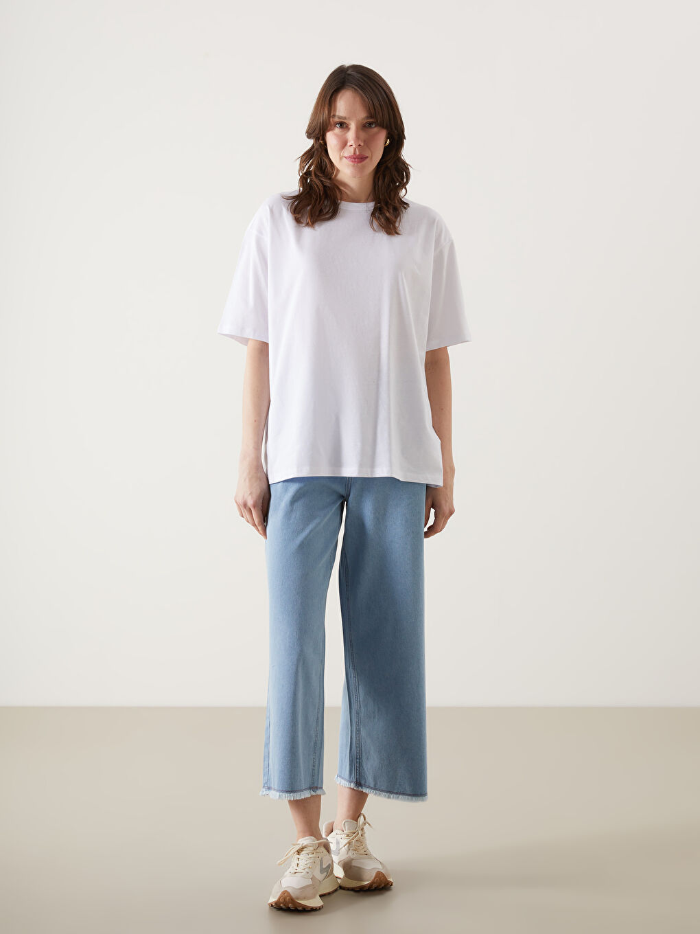 LCW ECO Crew Neck Oversize Women's T-Shirt -S5H475Z8-J5E
