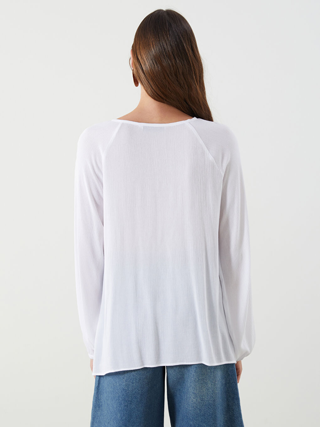 Crew Neck Embroidered Blouse-3